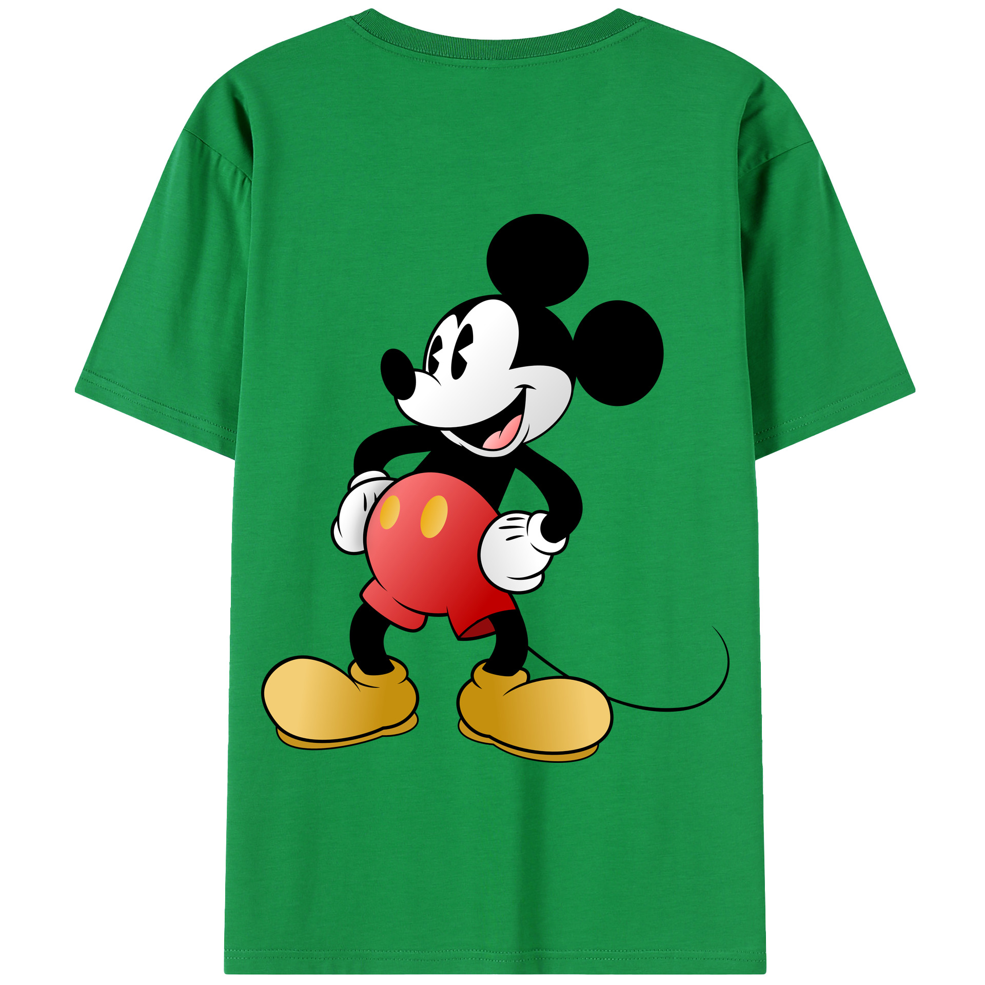 （画像用） ミッキーマウス Mickey Mouse 綿100％半袖Tシャツ（背面プリント）