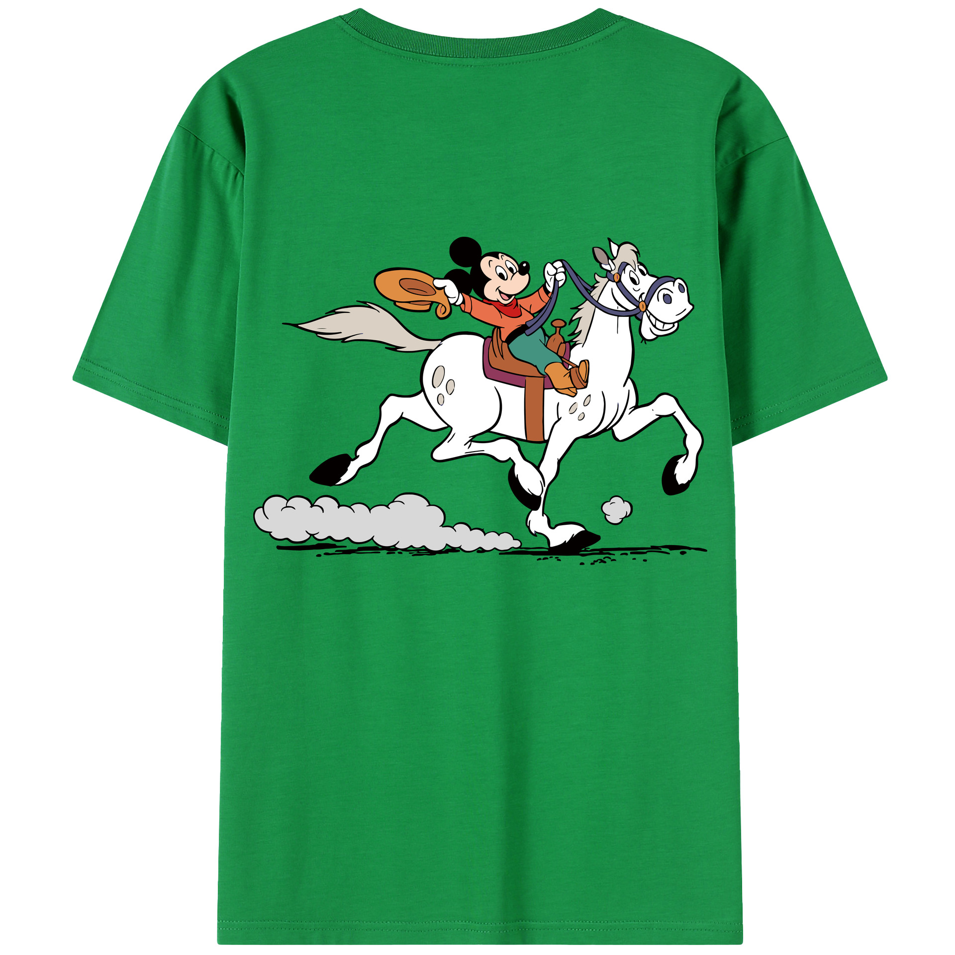 （画像用） ミッキーマウス Mickey Mouse 綿100％半袖Tシャツ（背面プリント）