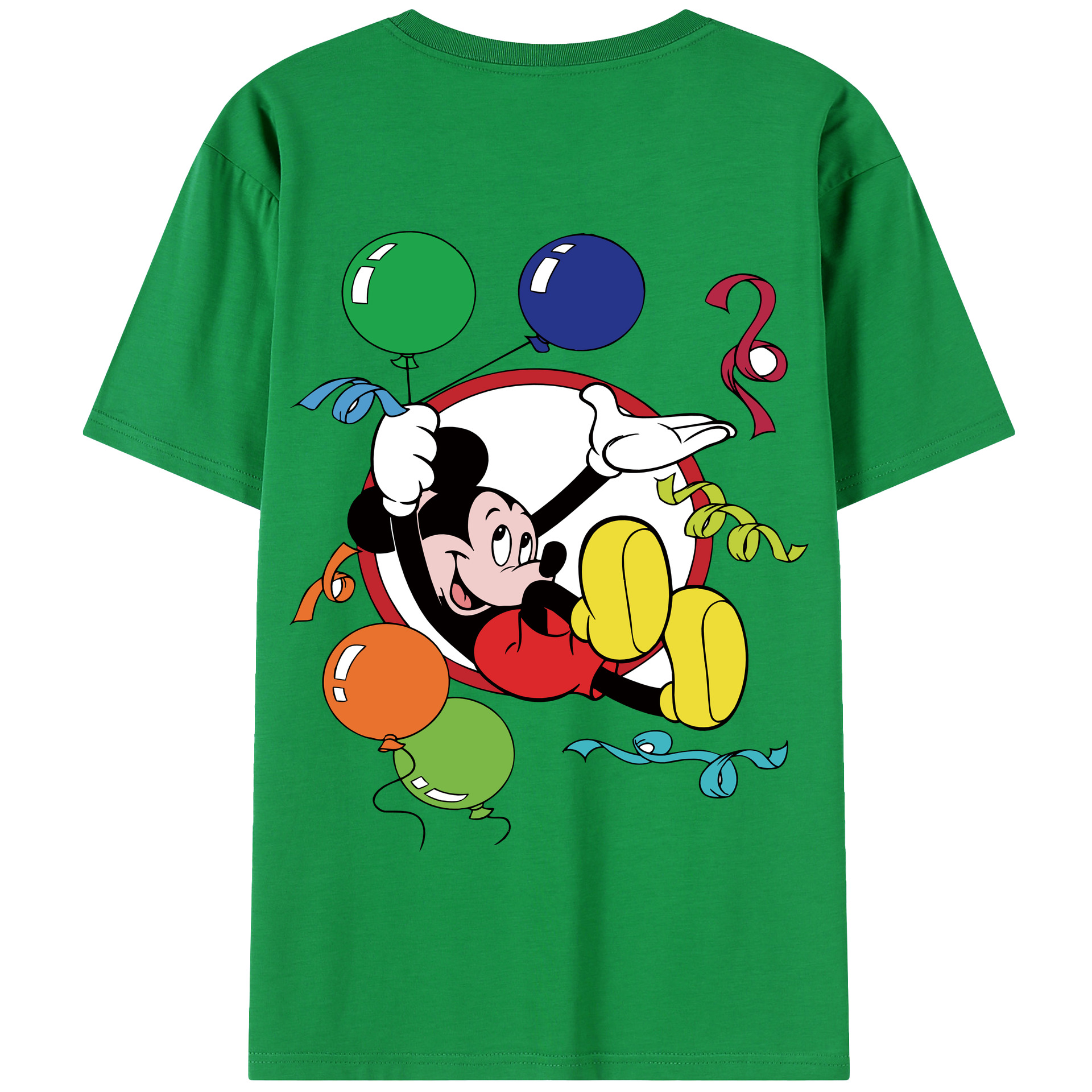 （画像用） ミッキーマウス Mickey Mouse 綿100％半袖Tシャツ（背面プリント）
