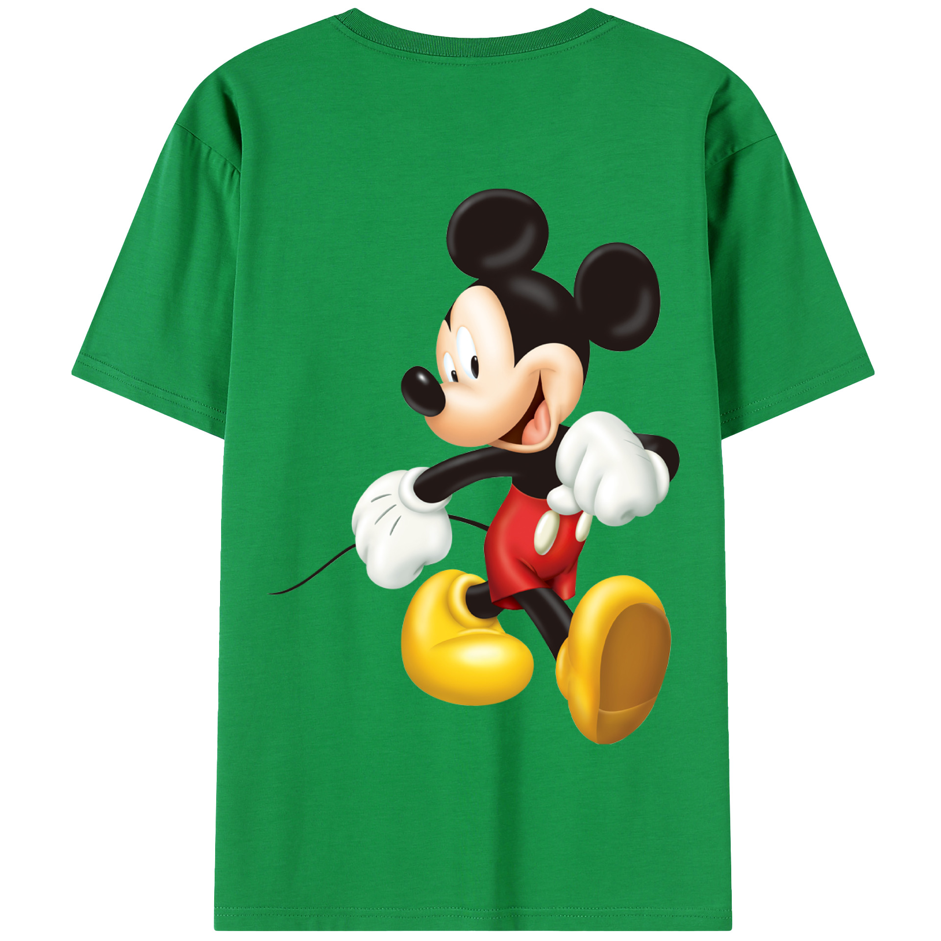 （画像用） ミッキーマウス Mickey Mouse 綿100％半袖Tシャツ（背面プリント）