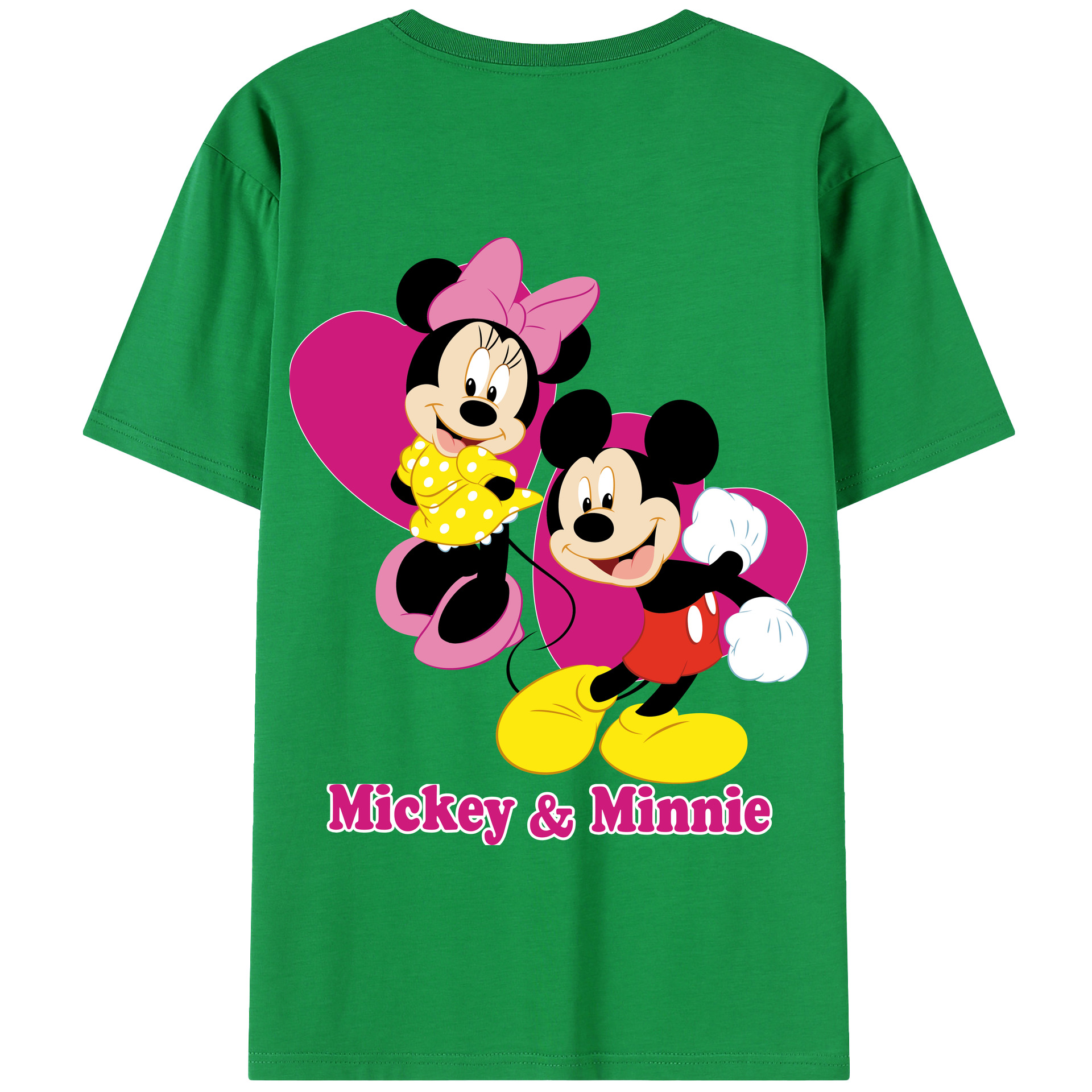（画像用） ミッキーマウス Mickey Mouse 綿100％半袖Tシャツ（背面プリント）
