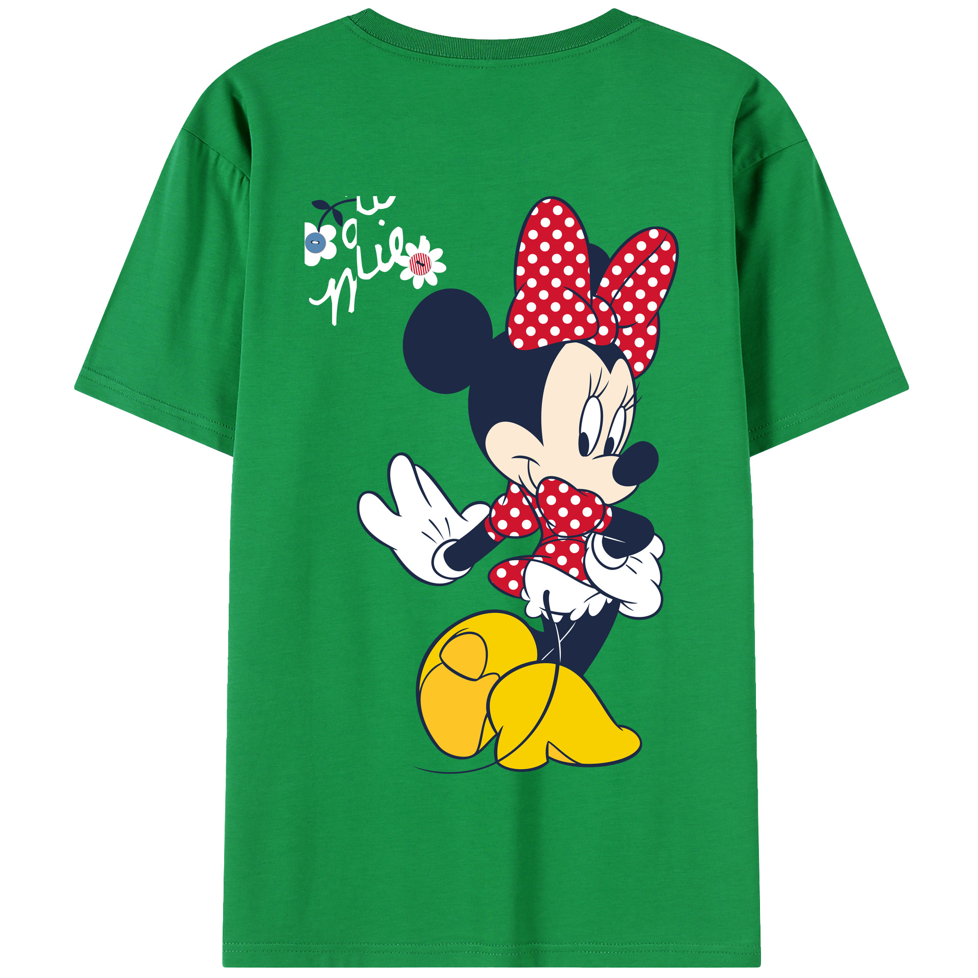 （画像用） ミッキーマウス Mickey Mouse 綿100％半袖Tシャツ（背面プリント）
