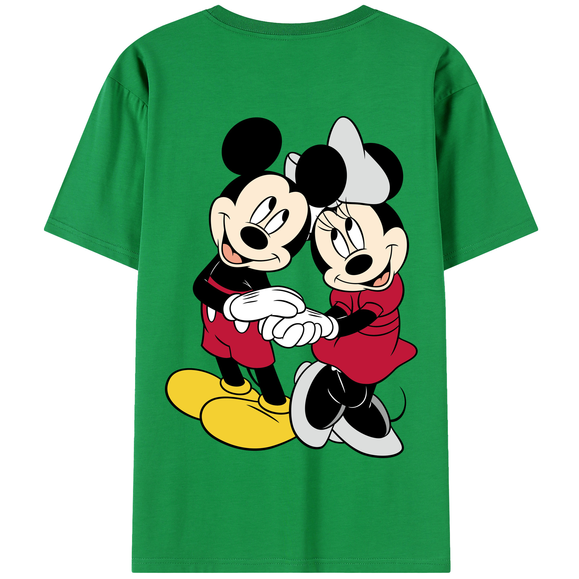 （画像用） ミッキーマウス Mickey Mouse 綿100％半袖Tシャツ（背面プリント）