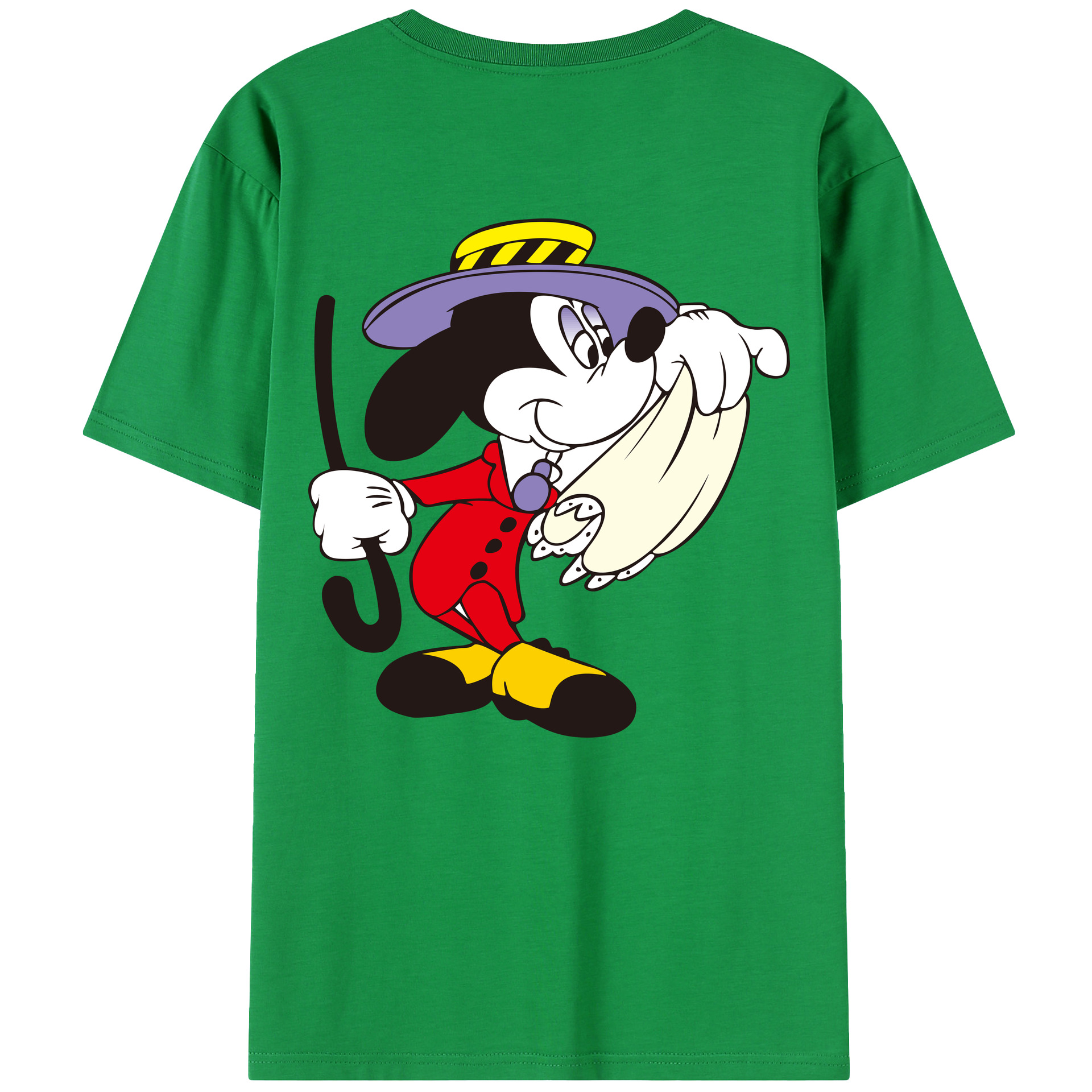 （画像用） ミッキーマウス Mickey Mouse 綿100％半袖Tシャツ（背面プリント）
