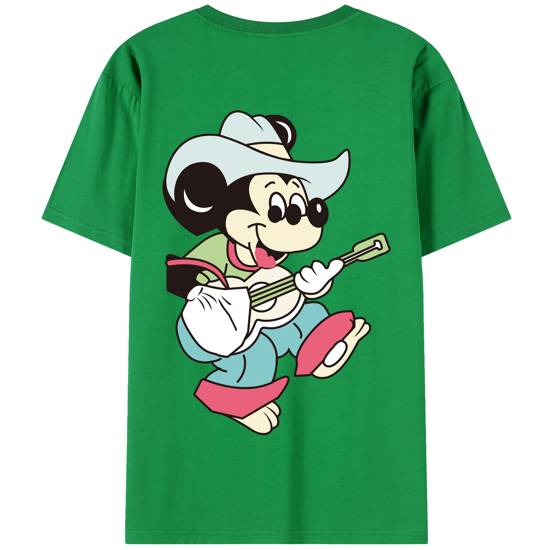 （画像用） ミッキーマウス Mickey Mouse 綿100％半袖Tシャツ（背面プリント）