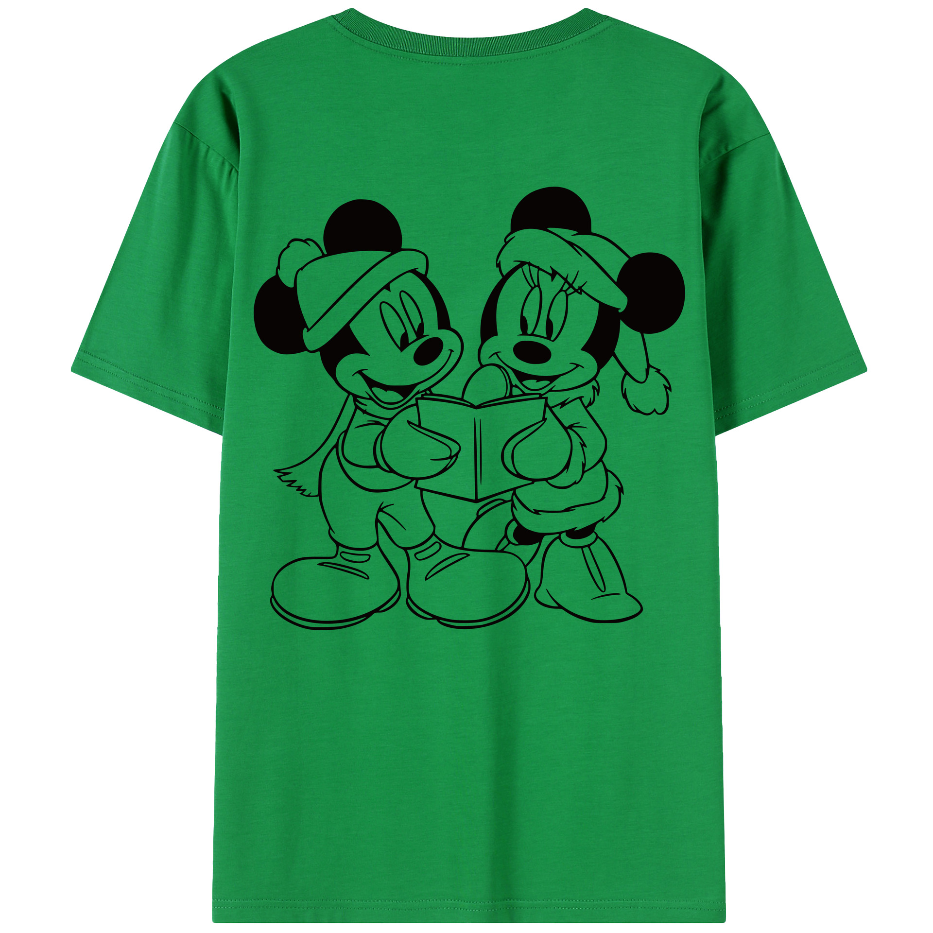 （画像用） ミッキーマウス Mickey Mouse 綿100％半袖Tシャツ（背面プリント）