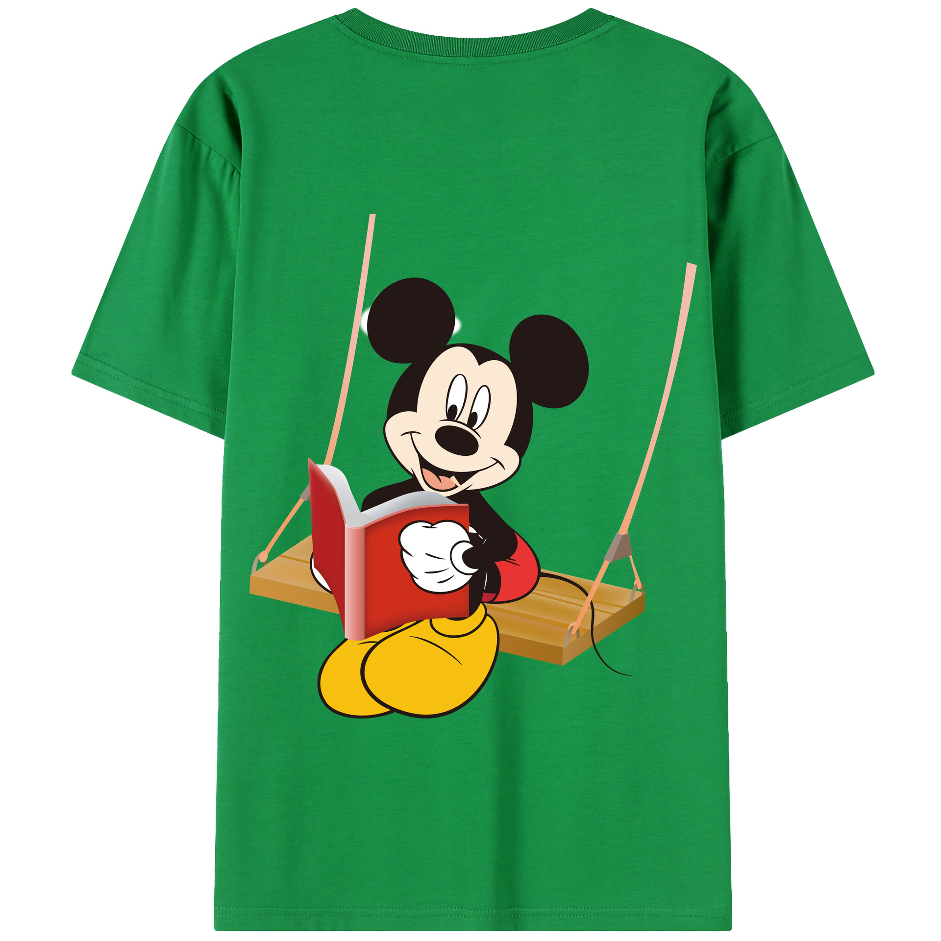 （画像用） ミッキーマウス Mickey Mouse 綿100％半袖Tシャツ（背面プリント）