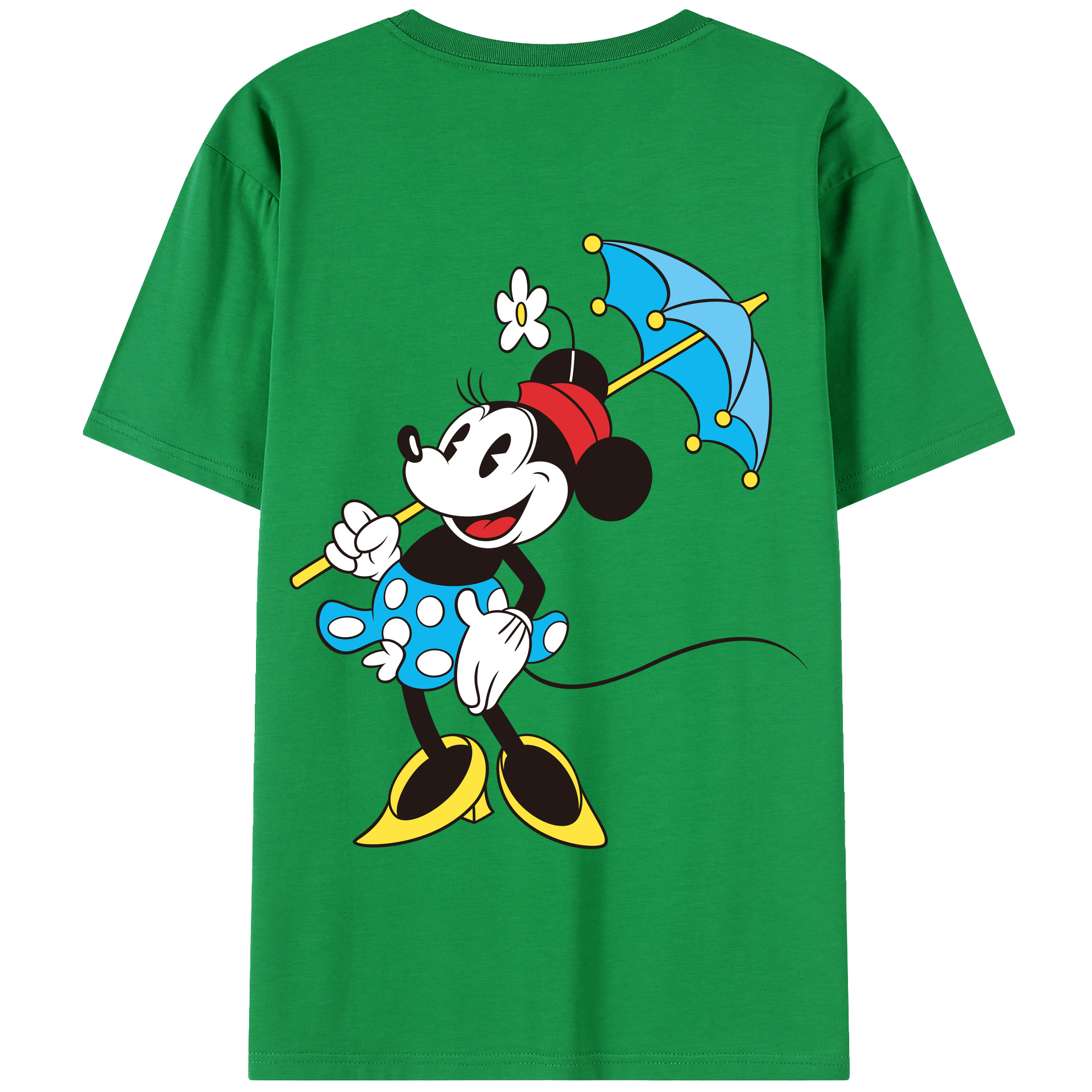 （画像用） ミッキーマウス Mickey Mouse 綿100％半袖Tシャツ（背面プリント）