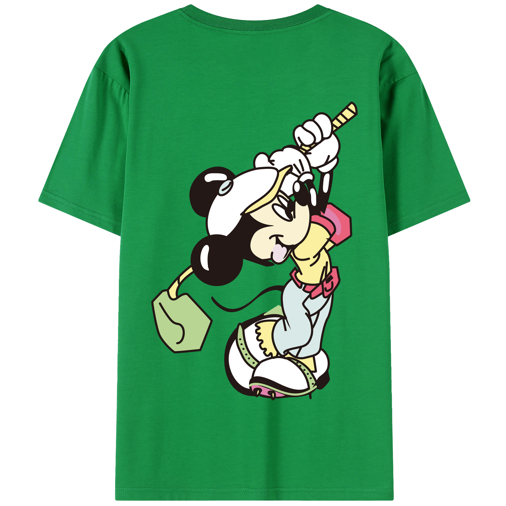 （画像用） ミッキーマウス Mickey Mouse 綿100％半袖Tシャツ（背面プリント）