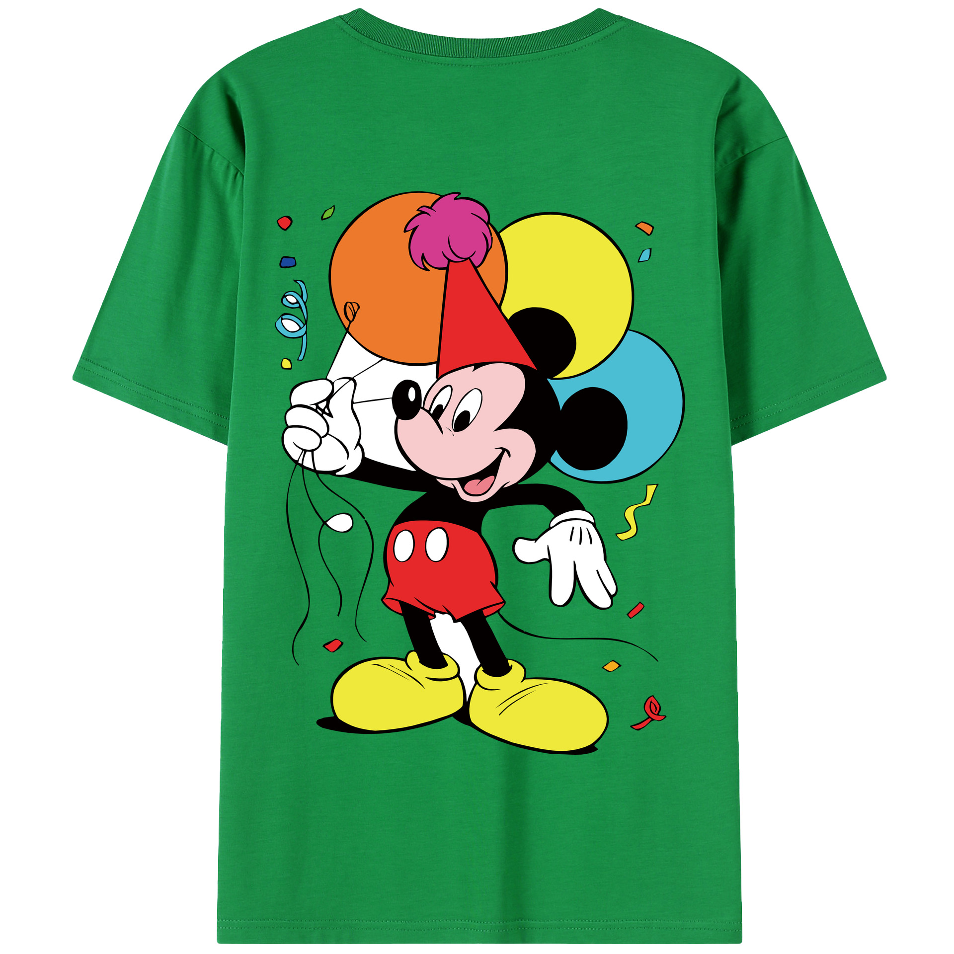 （画像用） ミッキーマウス Mickey Mouse 綿100％半袖Tシャツ（背面プリント）