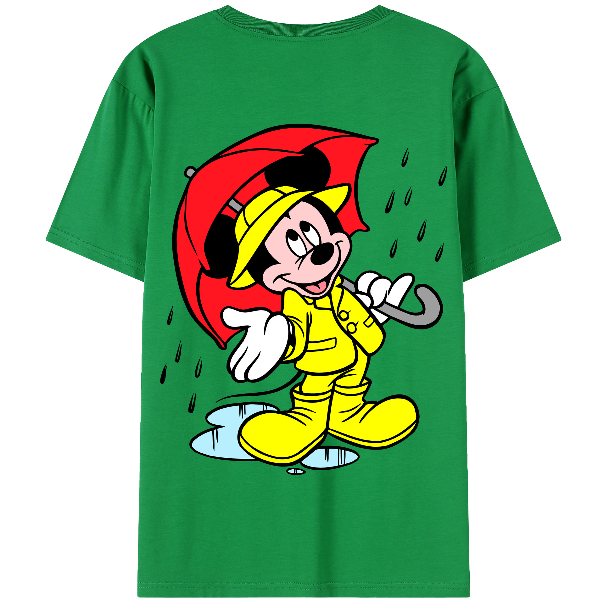 （画像用） ミッキーマウス Mickey Mouse 綿100％半袖Tシャツ（背面プリント）