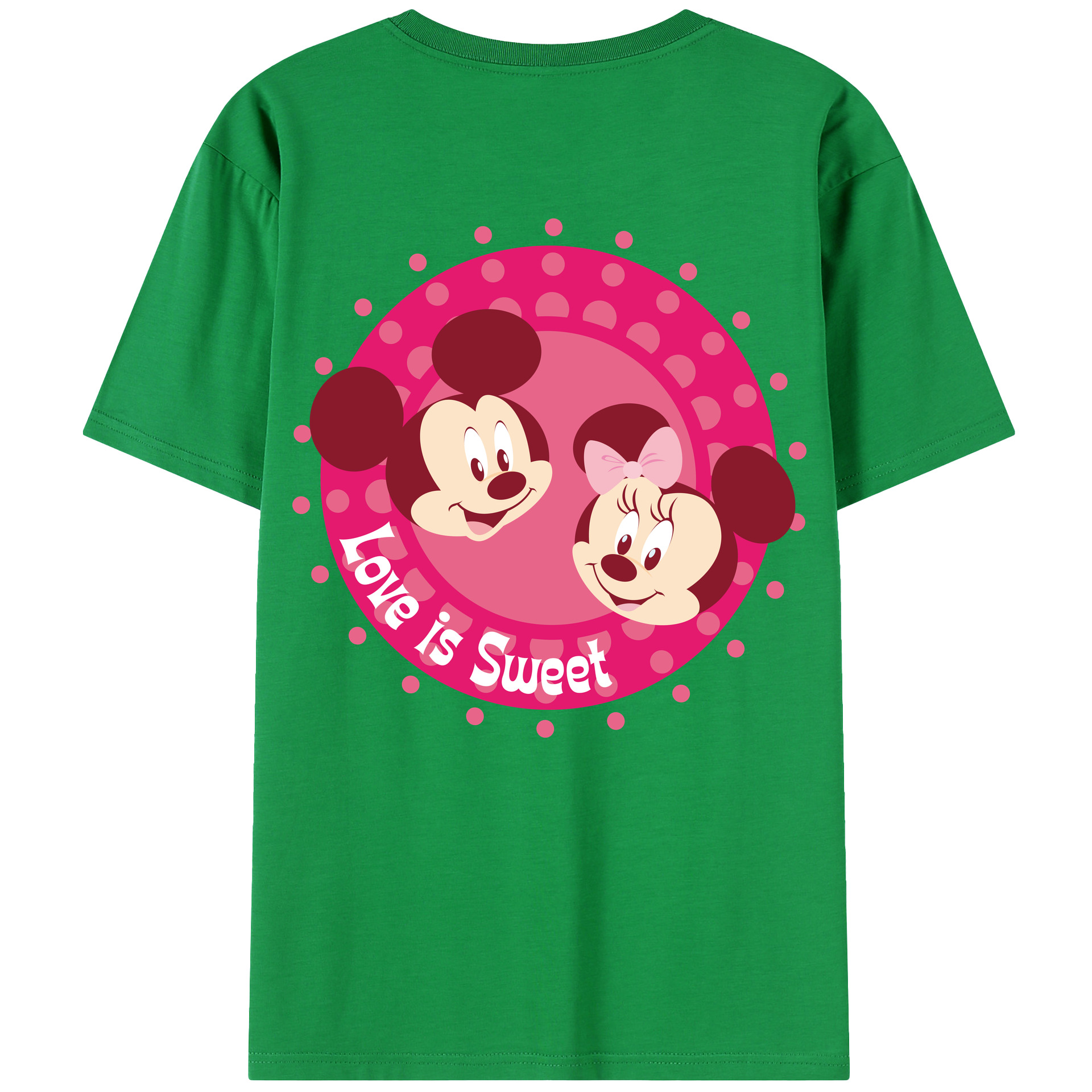 （画像用） ミッキーマウス Mickey Mouse 綿100％半袖Tシャツ（背面プリント）