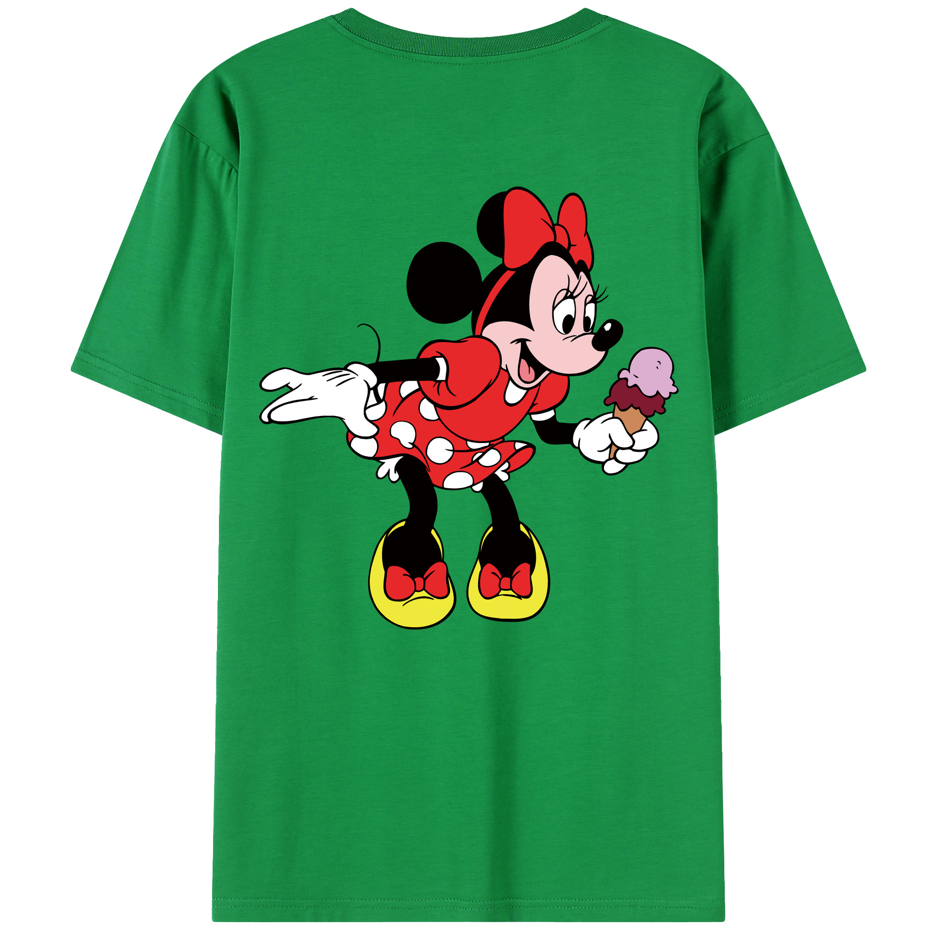 （画像用） ミッキーマウス Mickey Mouse 綿100％半袖Tシャツ（背面プリント）