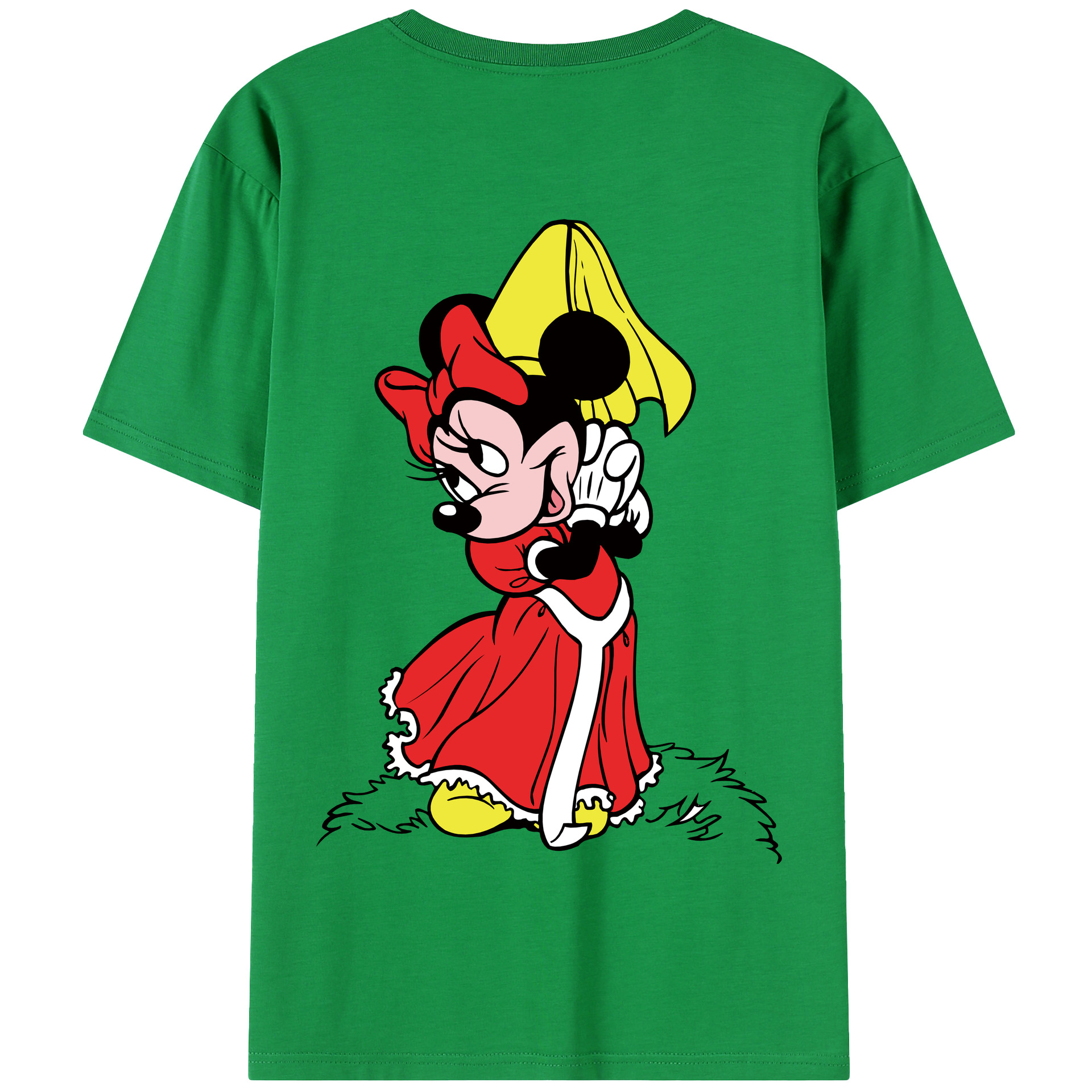 （画像用） ミッキーマウス Mickey Mouse 綿100％半袖Tシャツ（背面プリント）