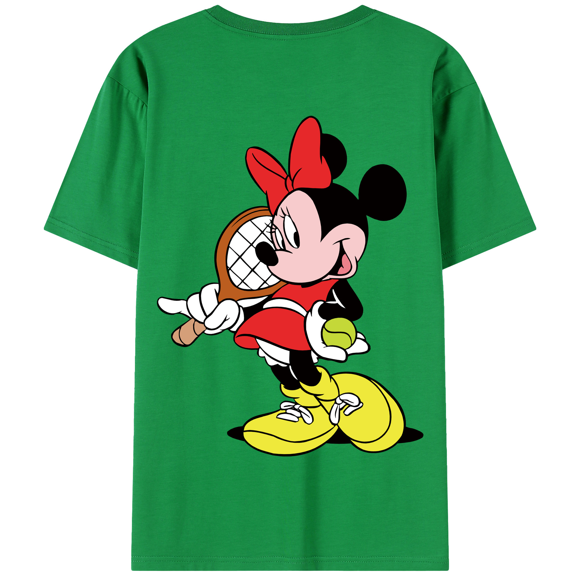 （画像用） ミッキーマウス Mickey Mouse 綿100％半袖Tシャツ（背面プリント）