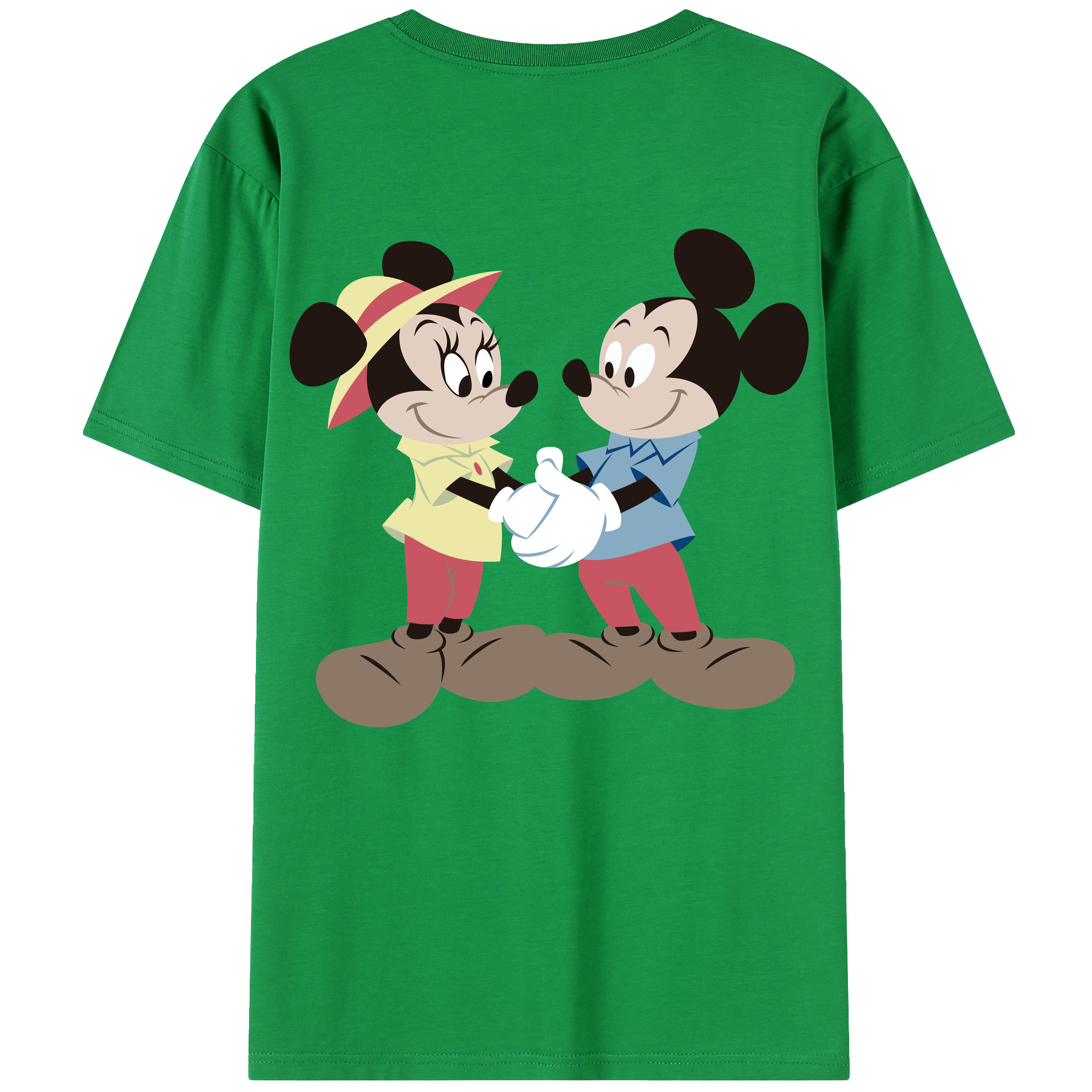 （画像用） ミッキーマウス Mickey Mouse 綿100％半袖Tシャツ（背面プリント）