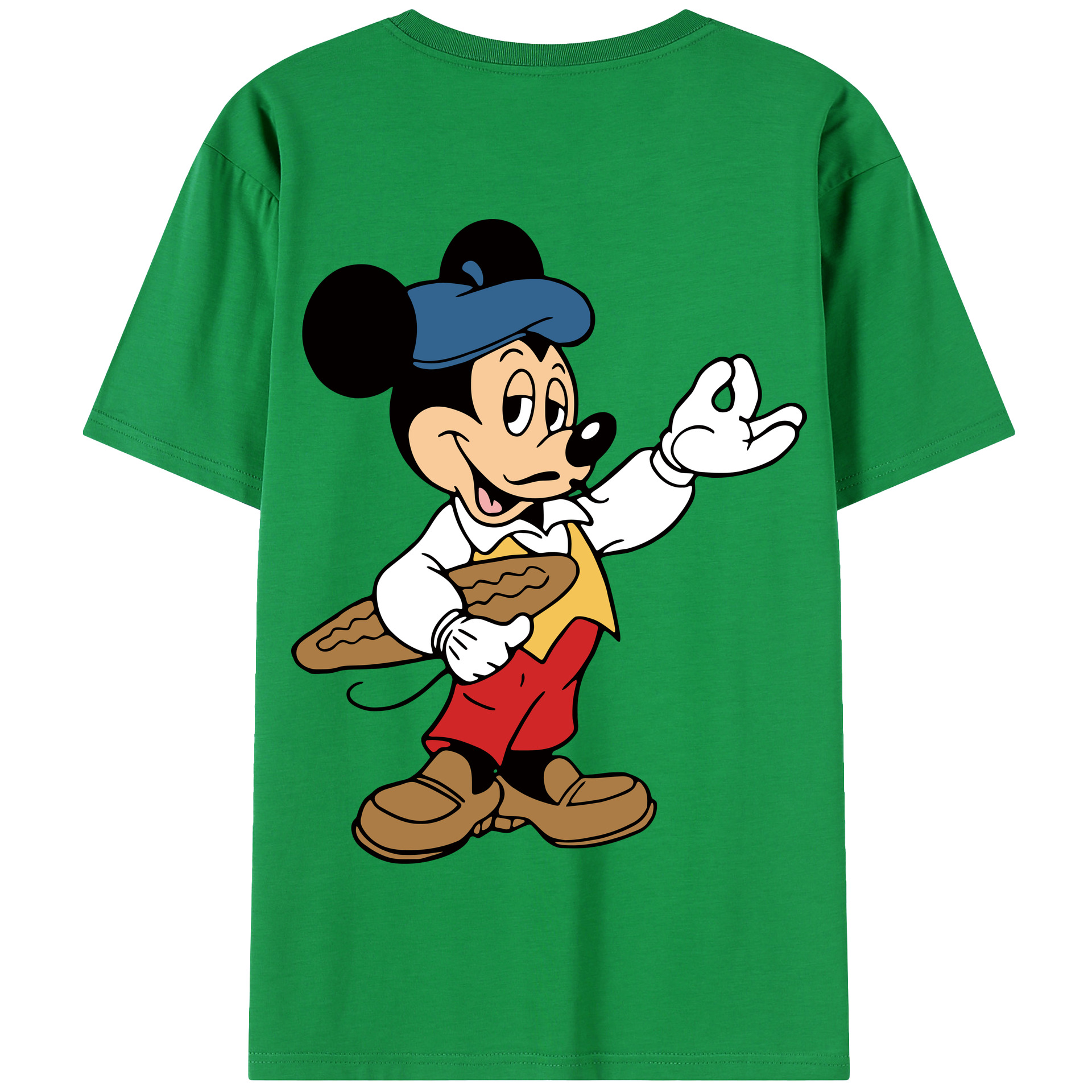 （画像用） ミッキーマウス Mickey Mouse 綿100％半袖Tシャツ（背面プリント）