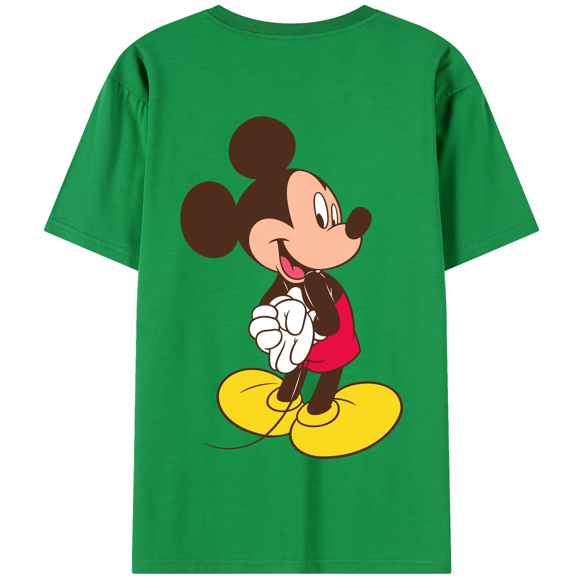 （画像用） ミッキーマウス Mickey Mouse 綿100％半袖Tシャツ（背面プリント）