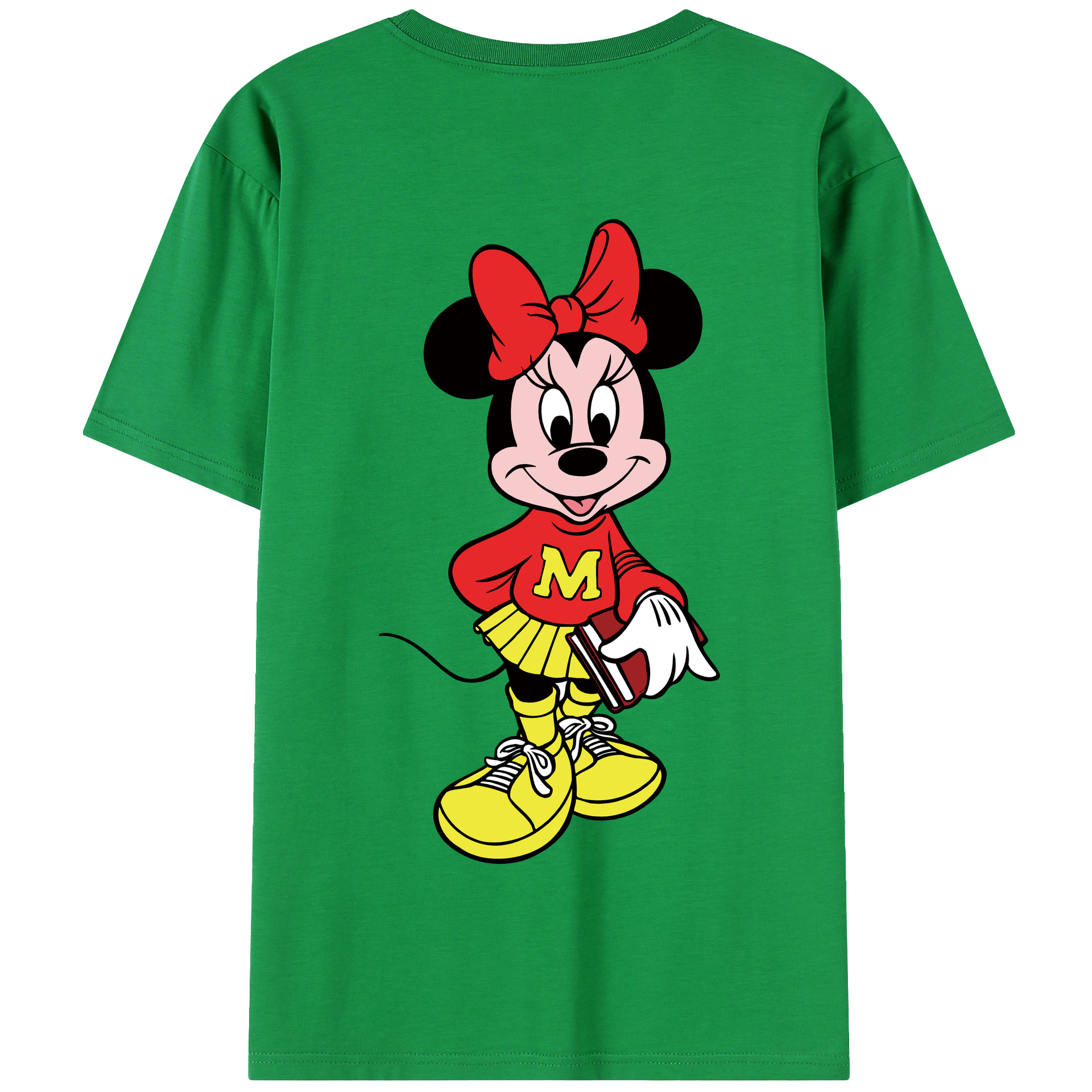 （画像用） ミッキーマウス Mickey Mouse 綿100％半袖Tシャツ（背面プリント）