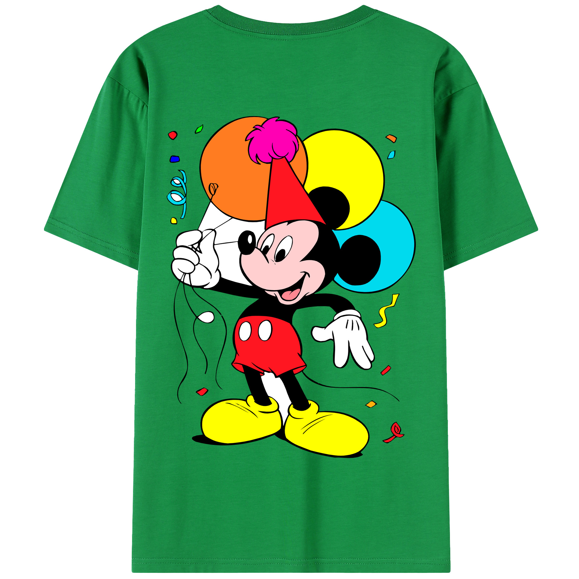 （画像用） ミッキーマウス Mickey Mouse 綿100％半袖Tシャツ（背面プリント）