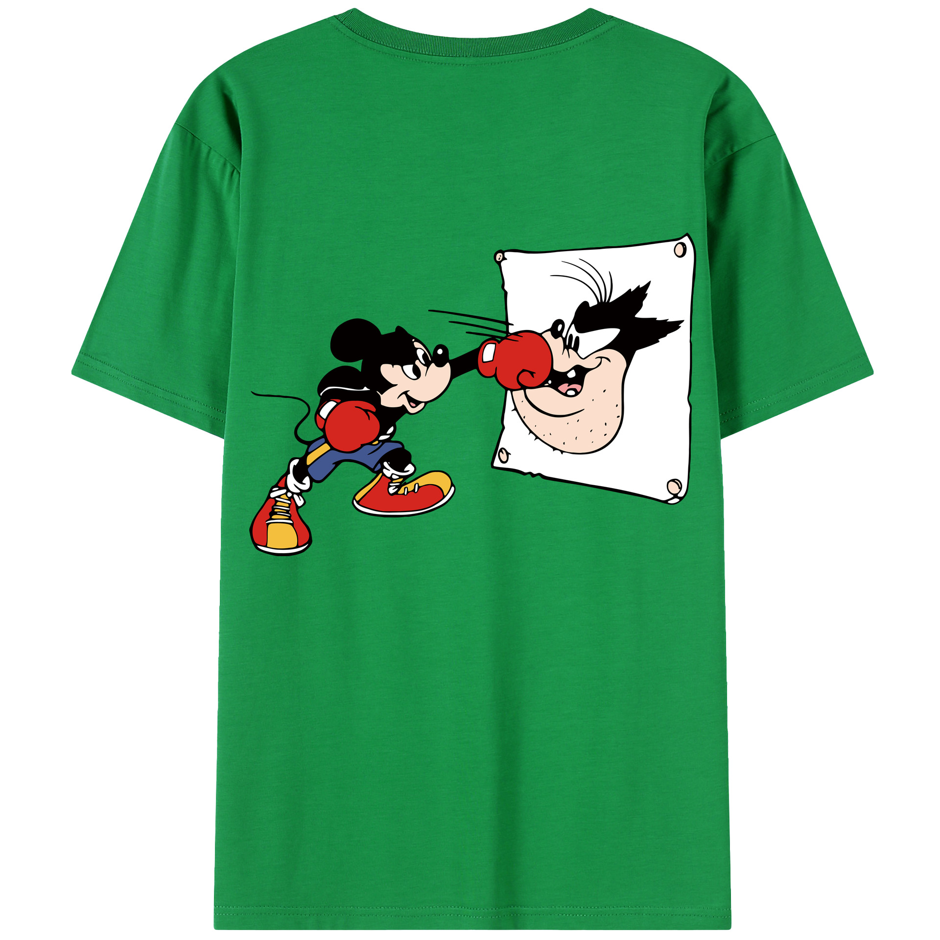 （画像用） ミッキーマウス Mickey Mouse 綿100％半袖Tシャツ（背面プリント）