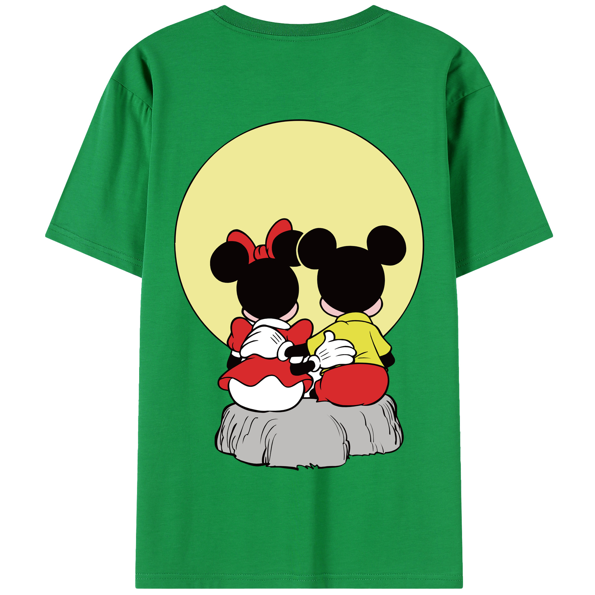 （画像用） ミッキーマウス Mickey Mouse 綿100％半袖Tシャツ（背面プリント）