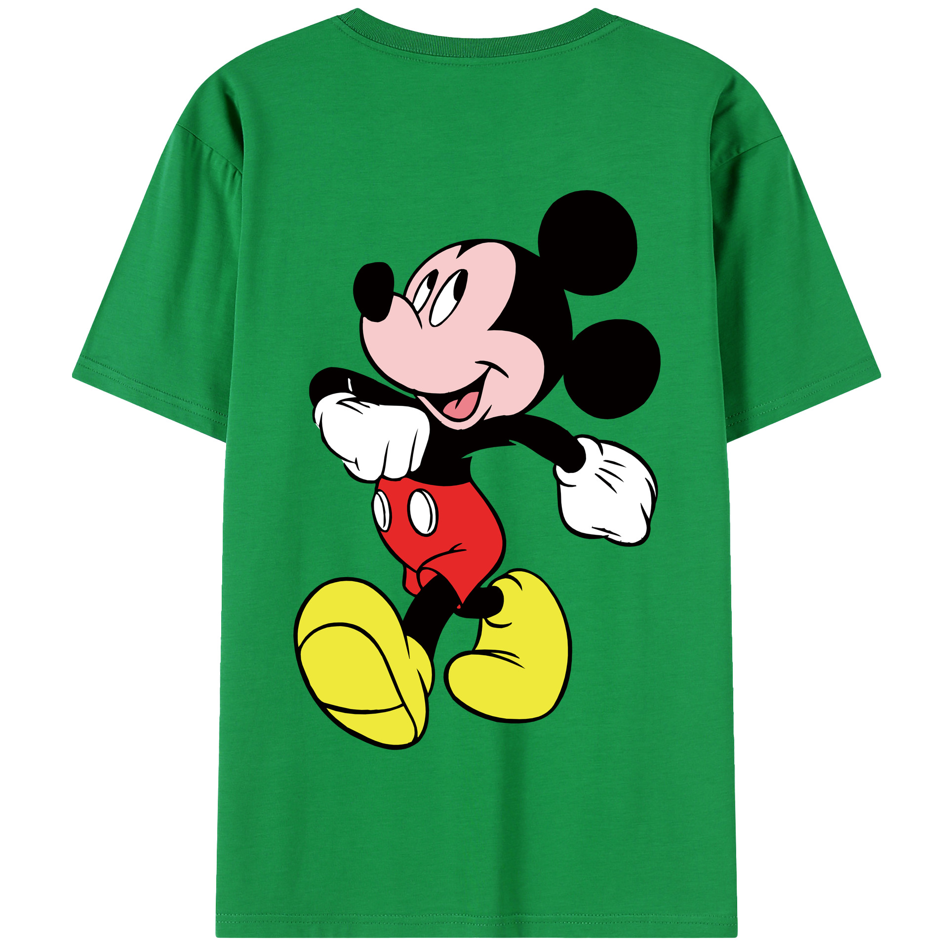 （画像用） ミッキーマウス Mickey Mouse 綿100％半袖Tシャツ（背面プリント）