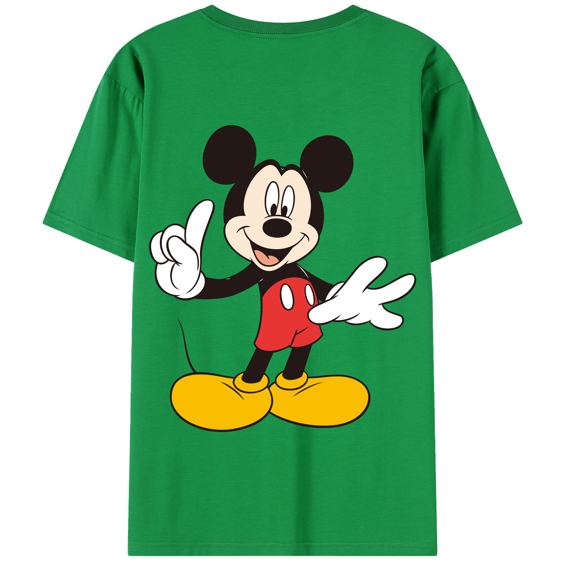 （画像用） ミッキーマウス Mickey Mouse 綿100％半袖Tシャツ（背面プリント）