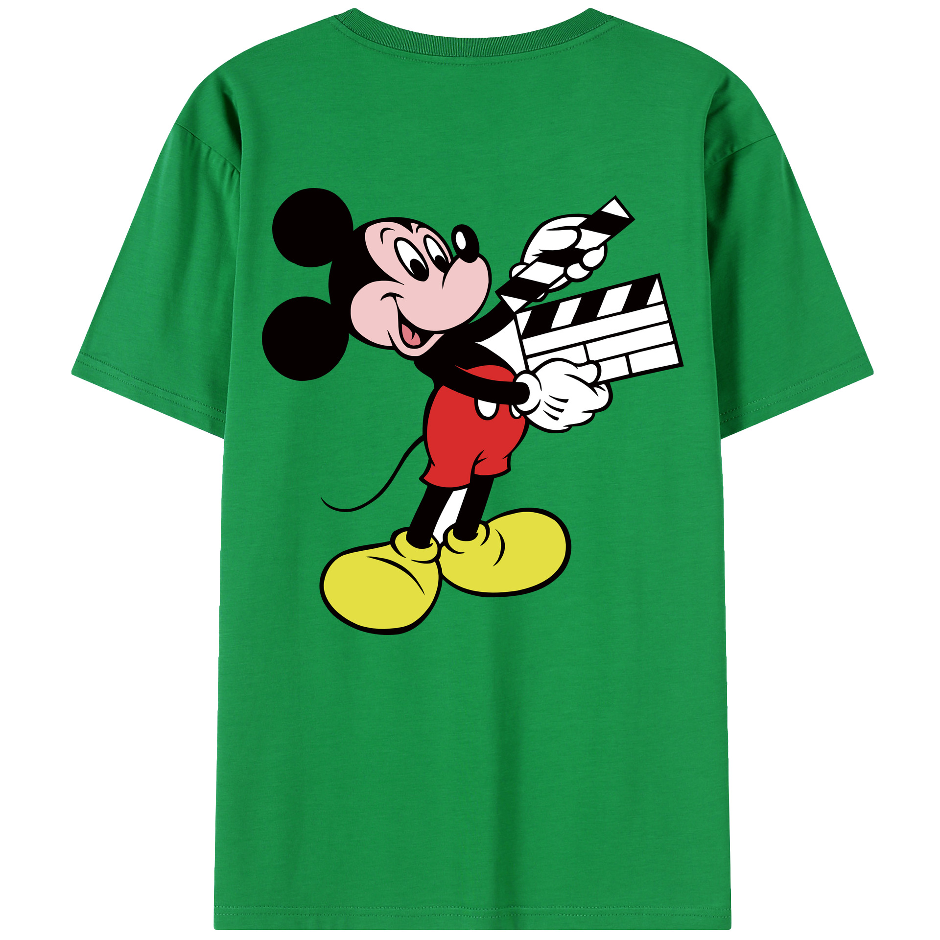 （画像用） ミッキーマウス Mickey Mouse 綿100％半袖Tシャツ（背面プリント）