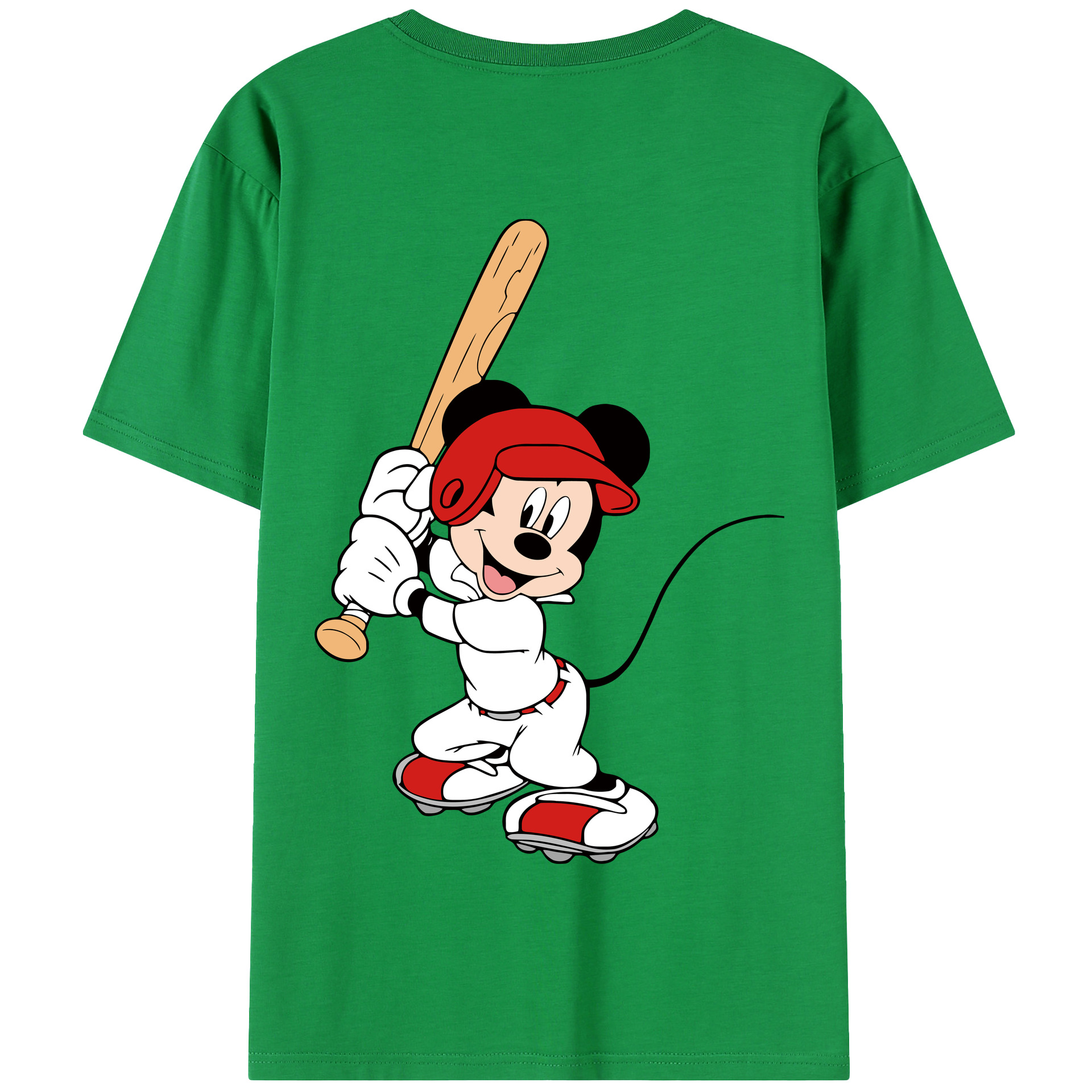 （画像用） ミッキーマウス Mickey Mouse 綿100％半袖Tシャツ（背面プリント）
