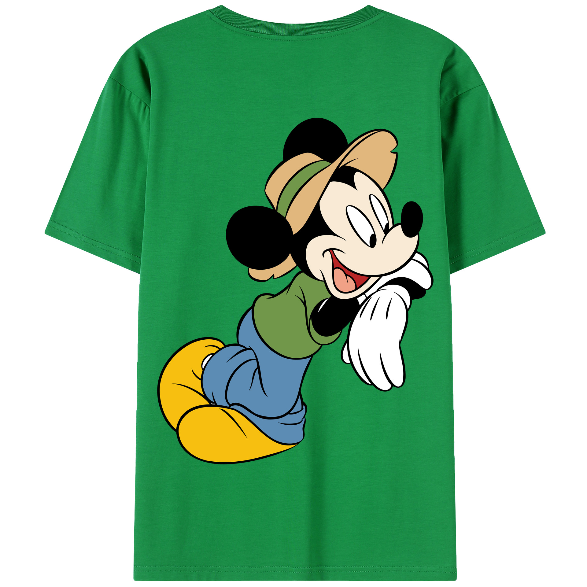 （画像用） ミッキーマウス Mickey Mouse 綿100％半袖Tシャツ（背面プリント）