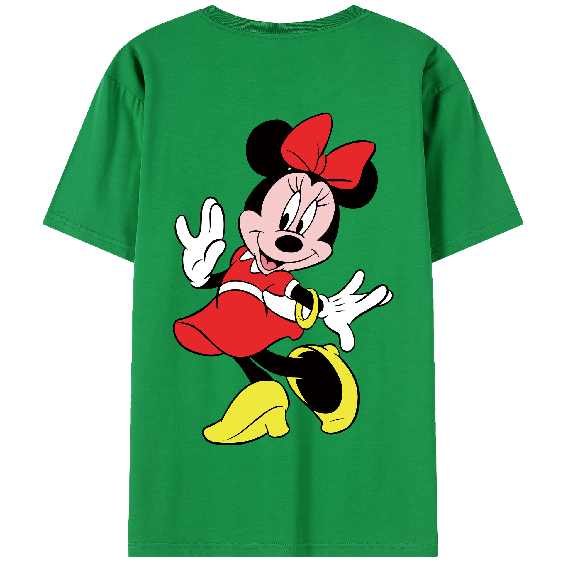 （画像用） ミッキーマウス Mickey Mouse 綿100％半袖Tシャツ（背面プリント）