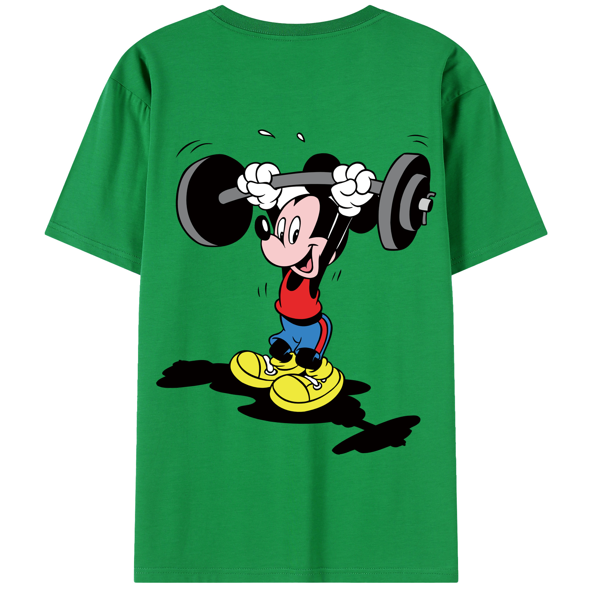 （画像用） ミッキーマウス Mickey Mouse 綿100％半袖Tシャツ（背面プリント）