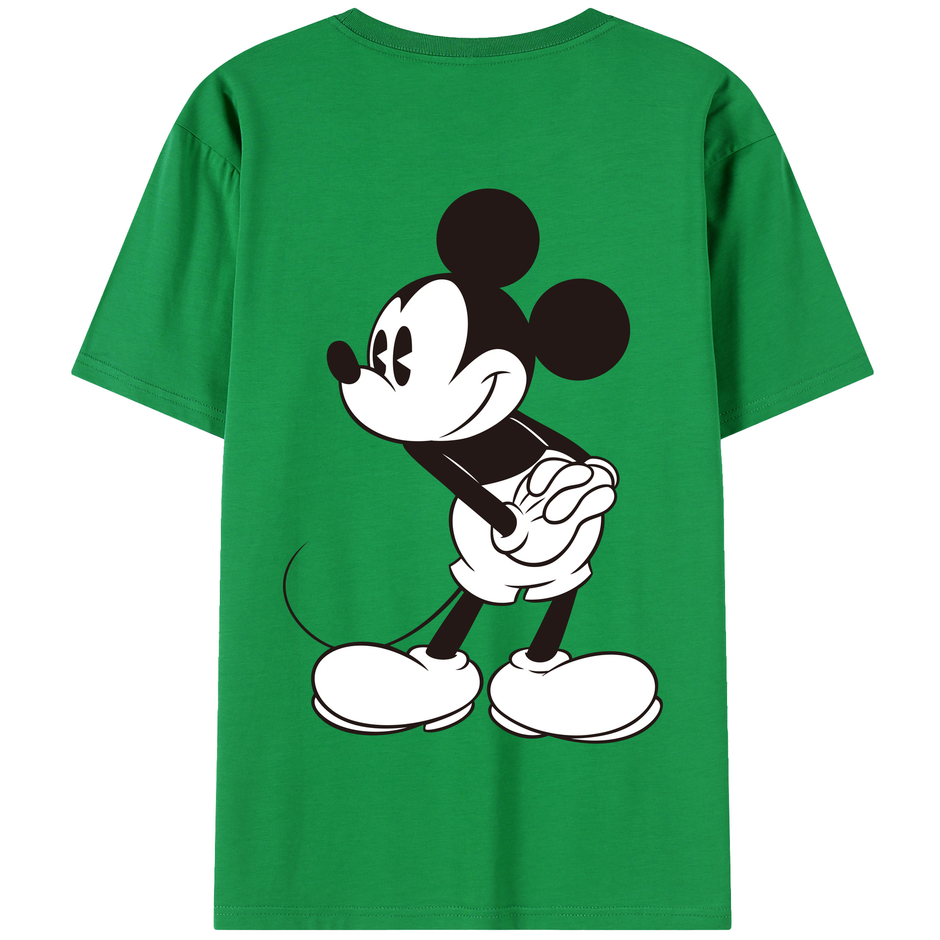 （画像用） ミッキーマウス Mickey Mouse 綿100％半袖Tシャツ（背面プリント）