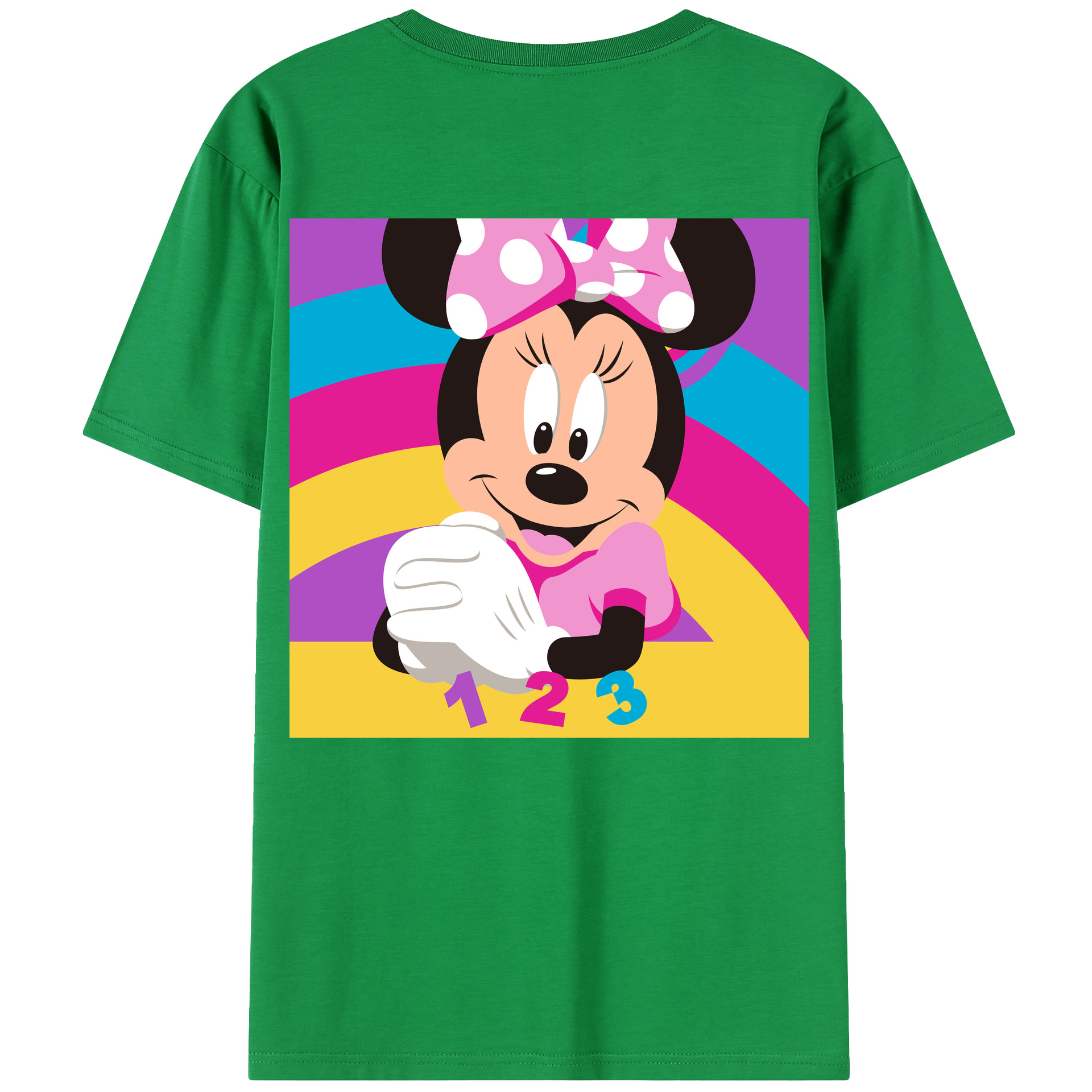 （画像用） ミッキーマウス Mickey Mouse 綿100％半袖Tシャツ（背面プリント）