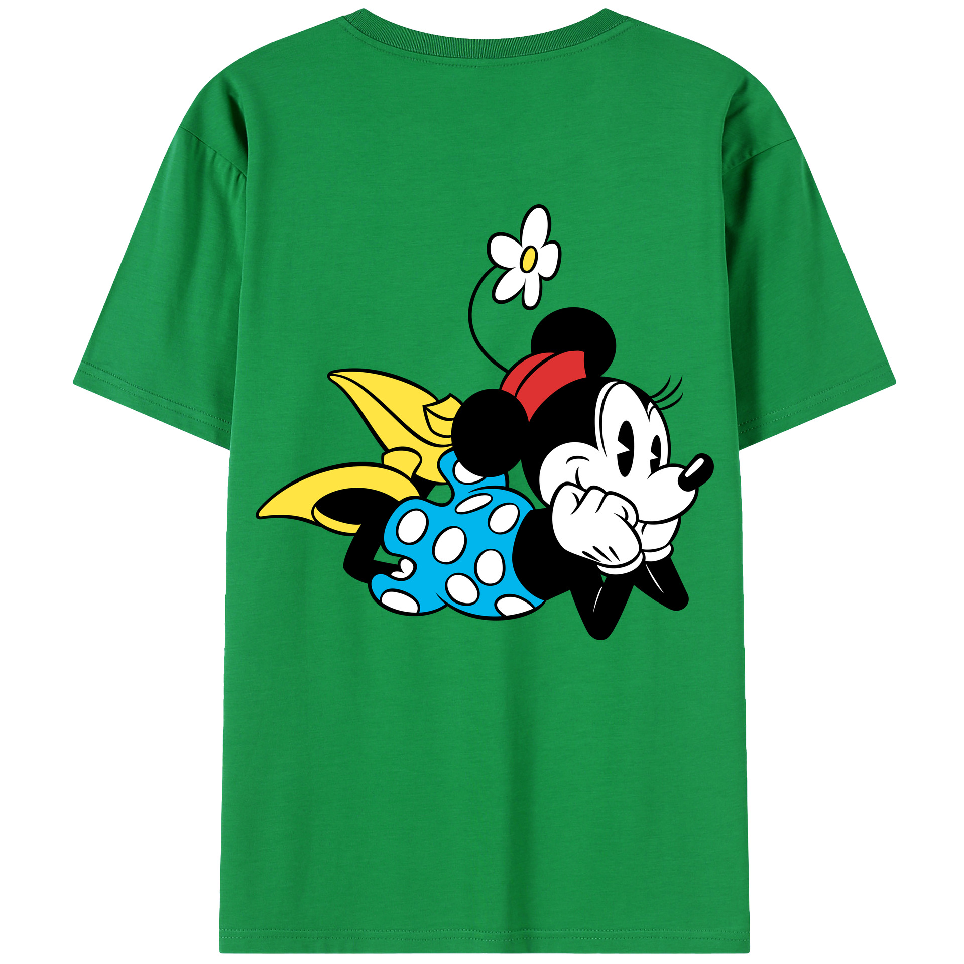 （画像用） ミッキーマウス Mickey Mouse 綿100％半袖Tシャツ（背面プリント）