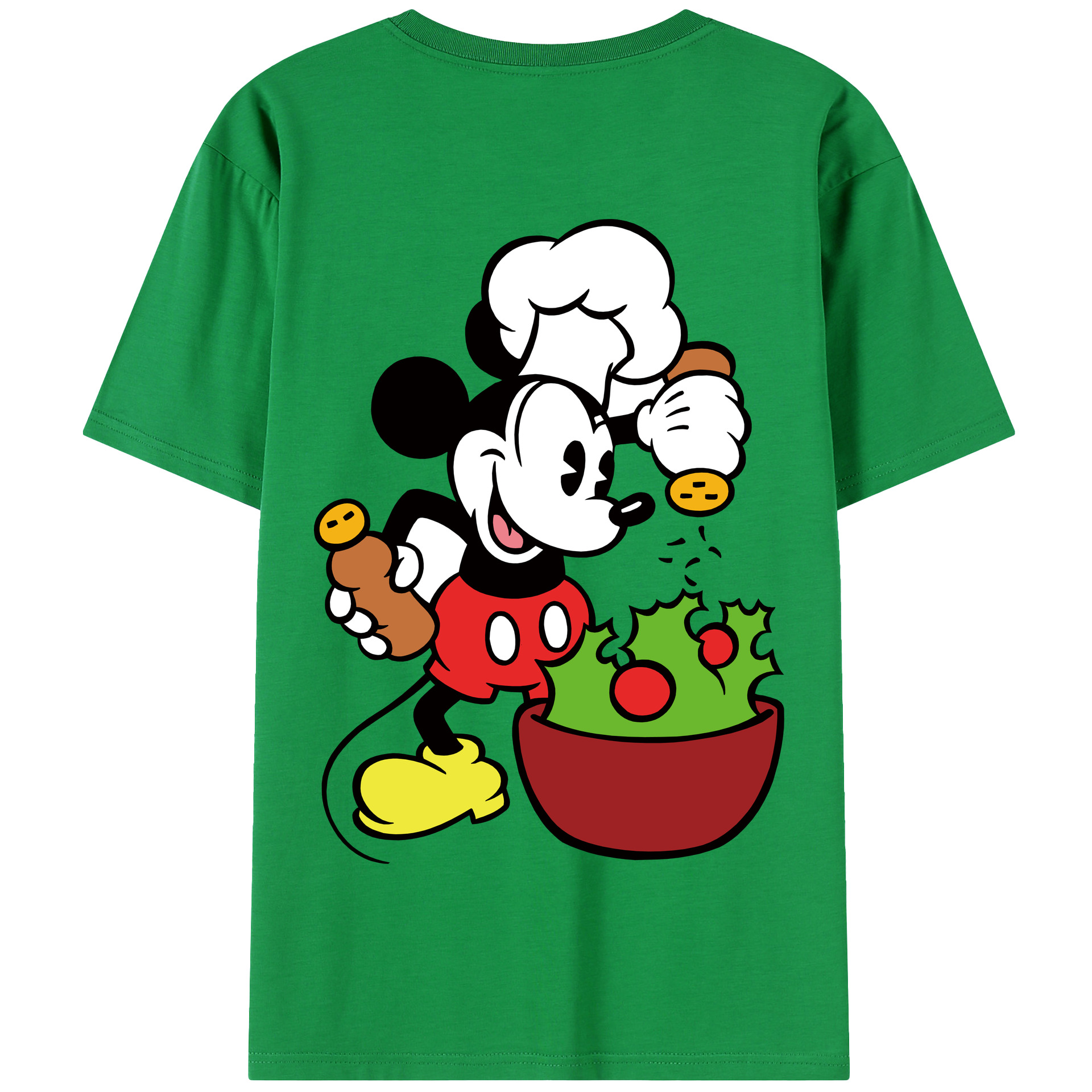 （画像用） ミッキーマウス Mickey Mouse 綿100％半袖Tシャツ（背面プリント）