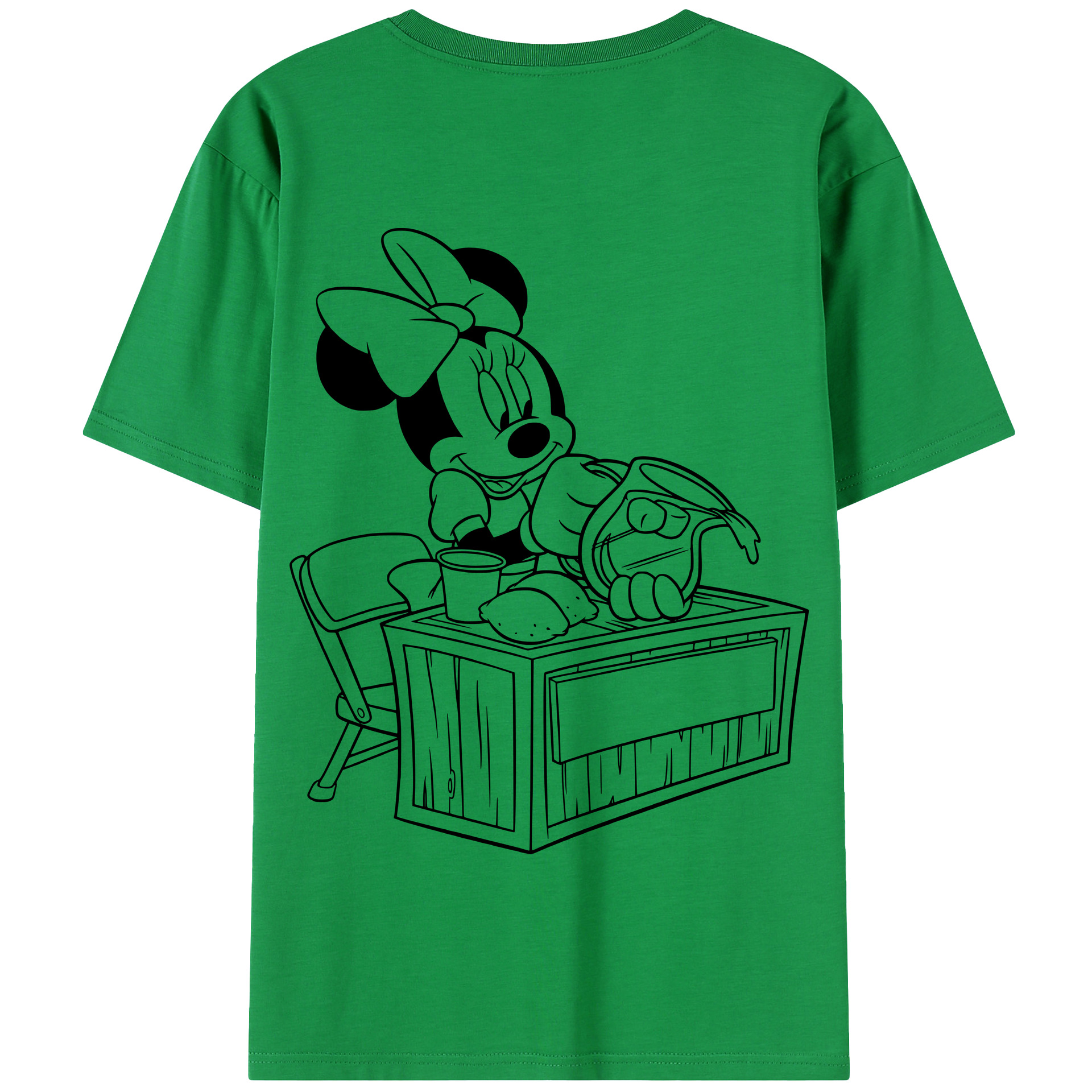 （画像用） ミッキーマウス Mickey Mouse 綿100％半袖Tシャツ（背面プリント）