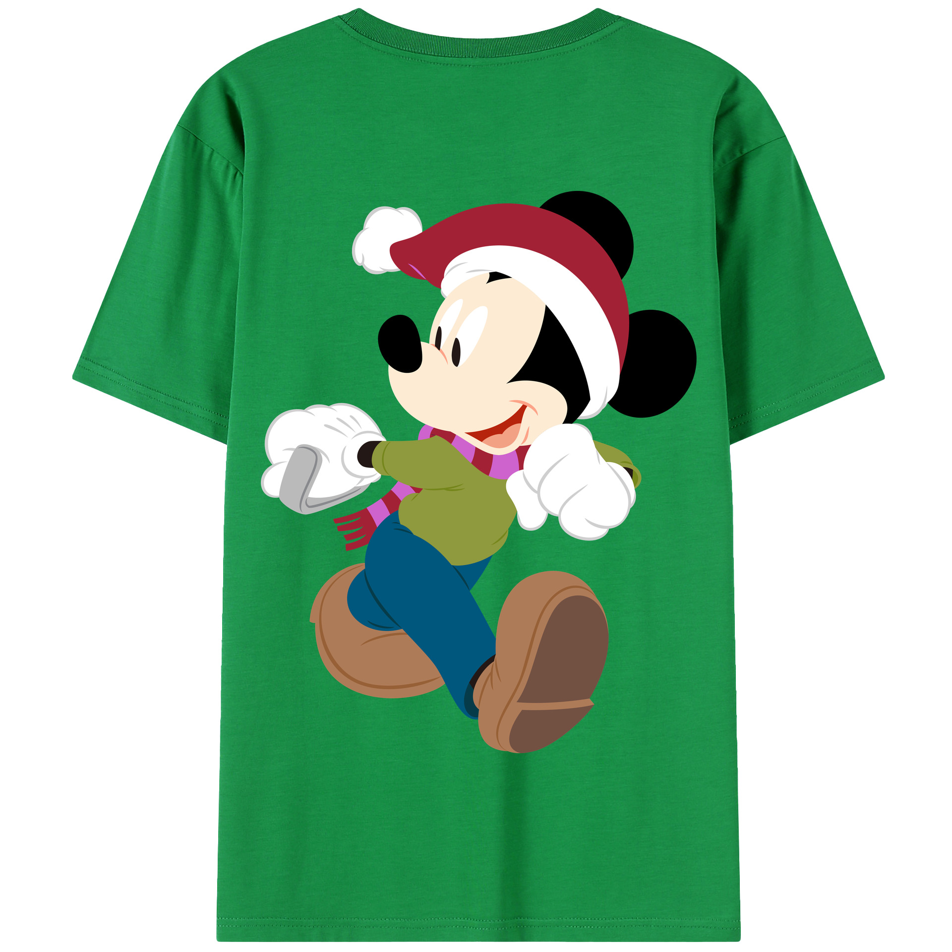 （画像用） ミッキーマウス Mickey Mouse 綿100％半袖Tシャツ（背面プリント）