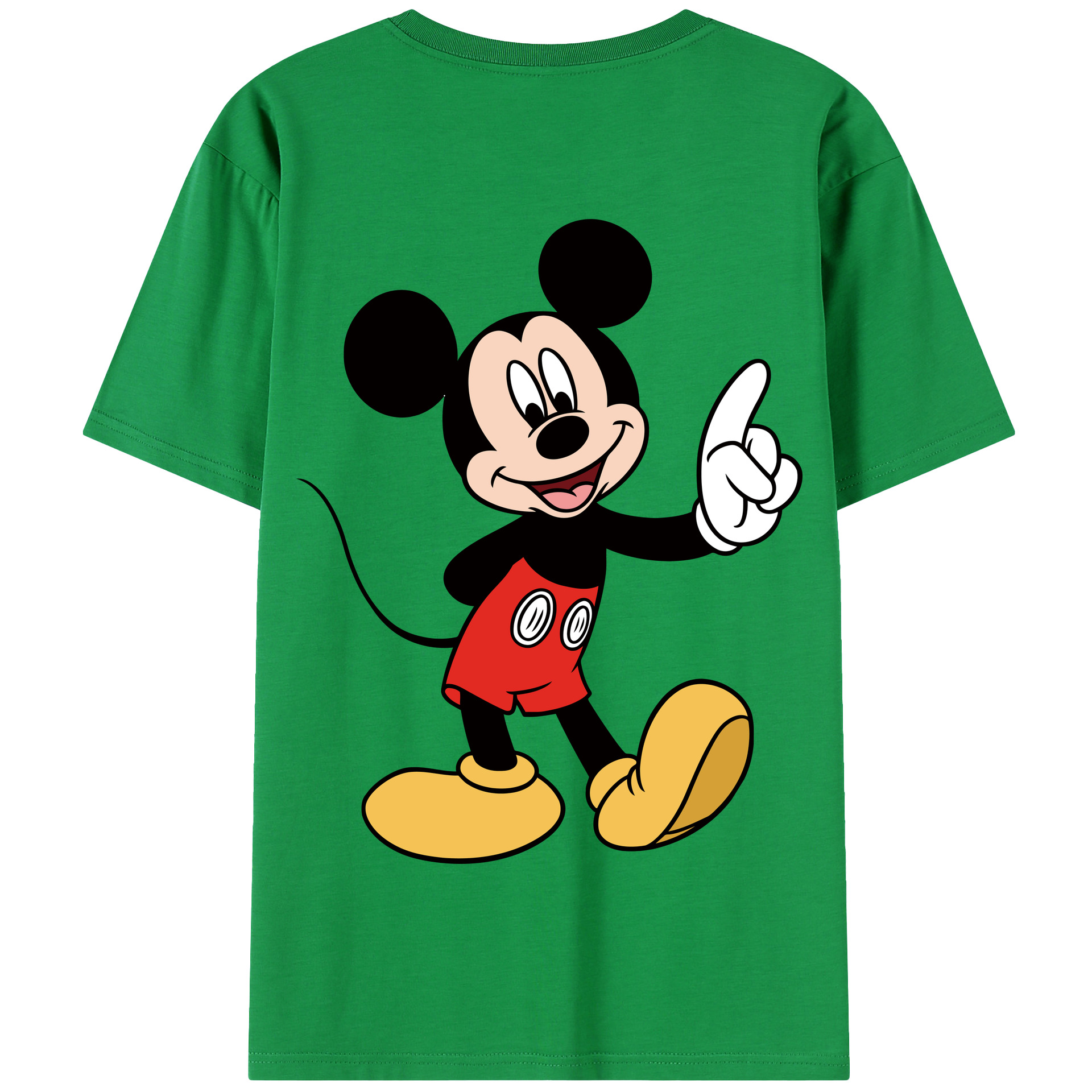 （画像用） ミッキーマウス Mickey Mouse 綿100％半袖Tシャツ（背面プリント）