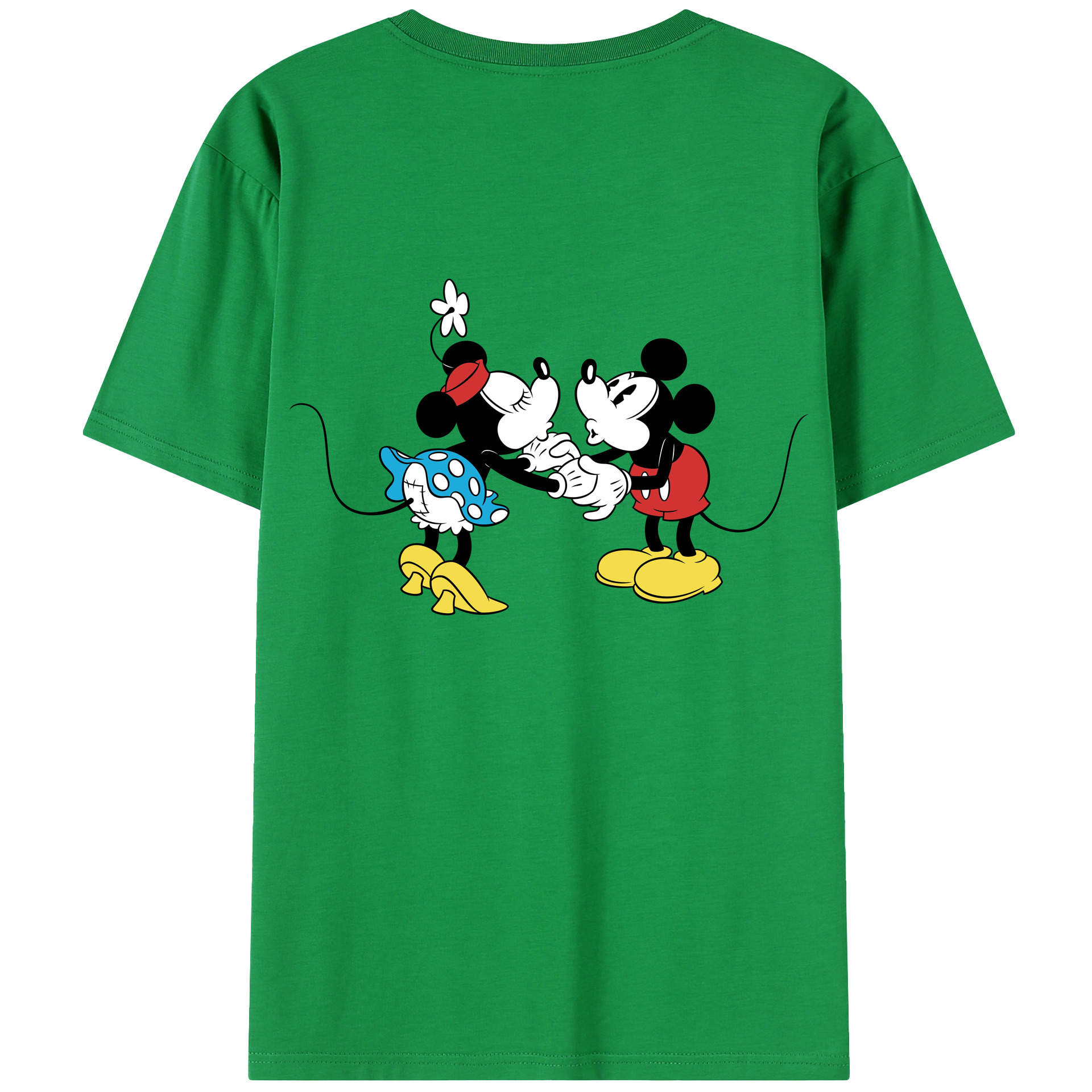 （画像用） ミッキーマウス Mickey Mouse 綿100％半袖Tシャツ（背面プリント）