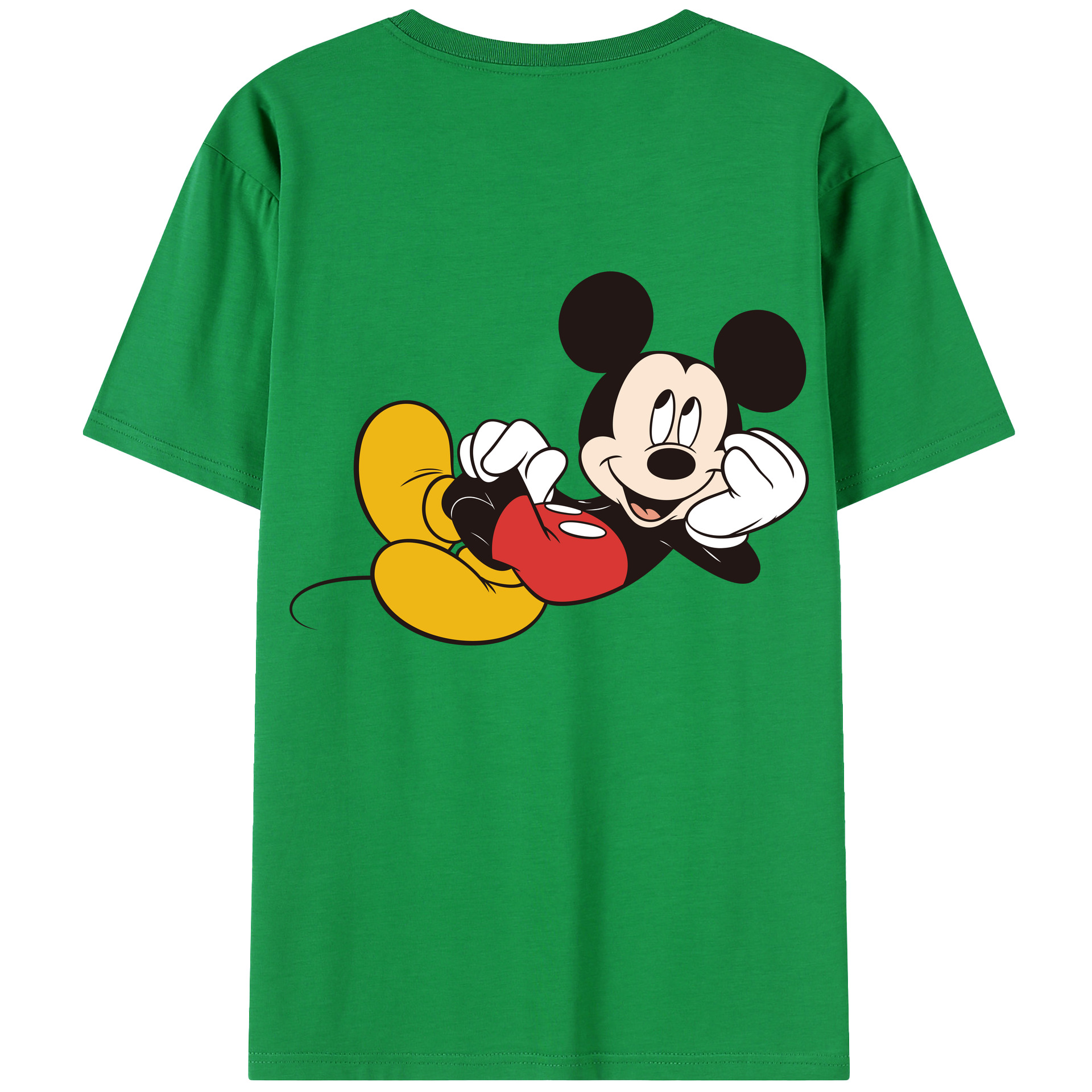 （画像用） ミッキーマウス Mickey Mouse 綿100％半袖Tシャツ（背面プリント）