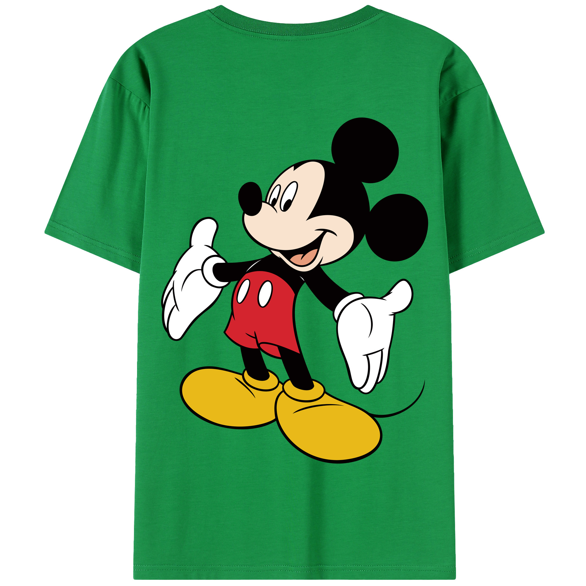 （画像用） ミッキーマウス Mickey Mouse 綿100％半袖Tシャツ（背面プリント）