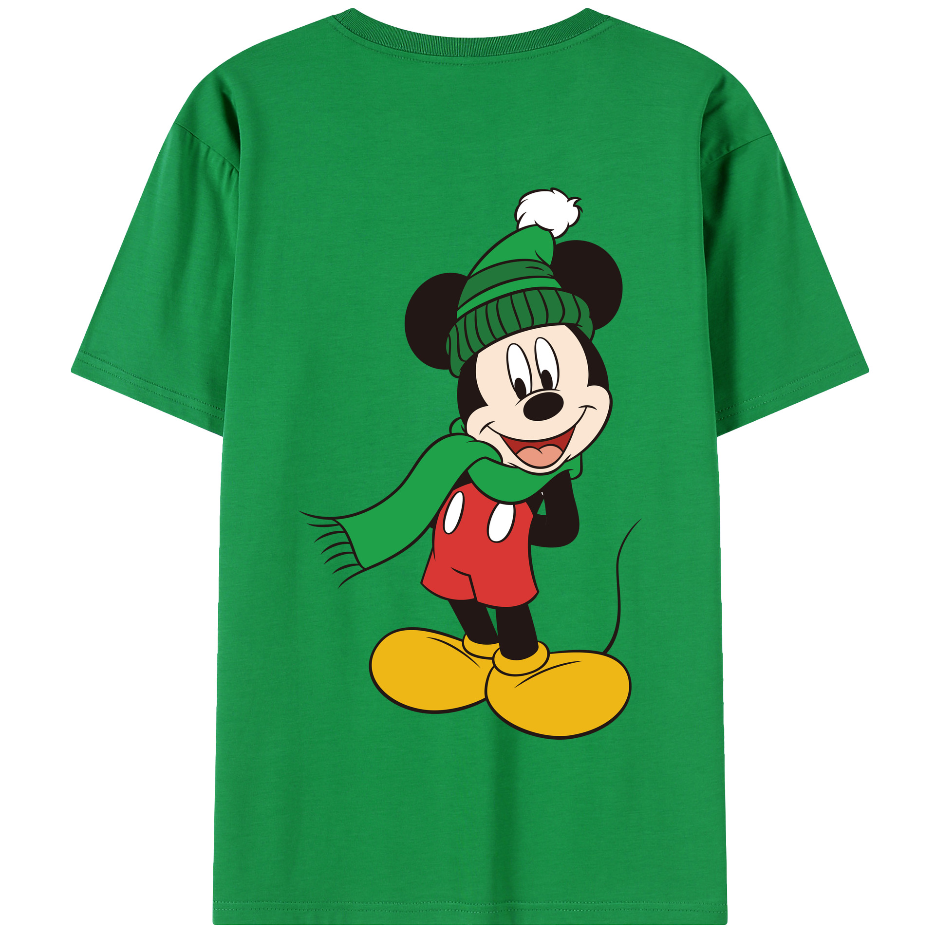 （画像用） ミッキーマウス Mickey Mouse 綿100％半袖Tシャツ（背面プリント）