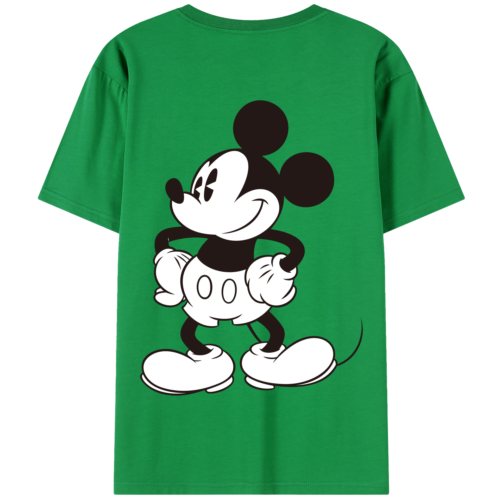 （画像用） ミッキーマウス Mickey Mouse 綿100％半袖Tシャツ（背面プリント）