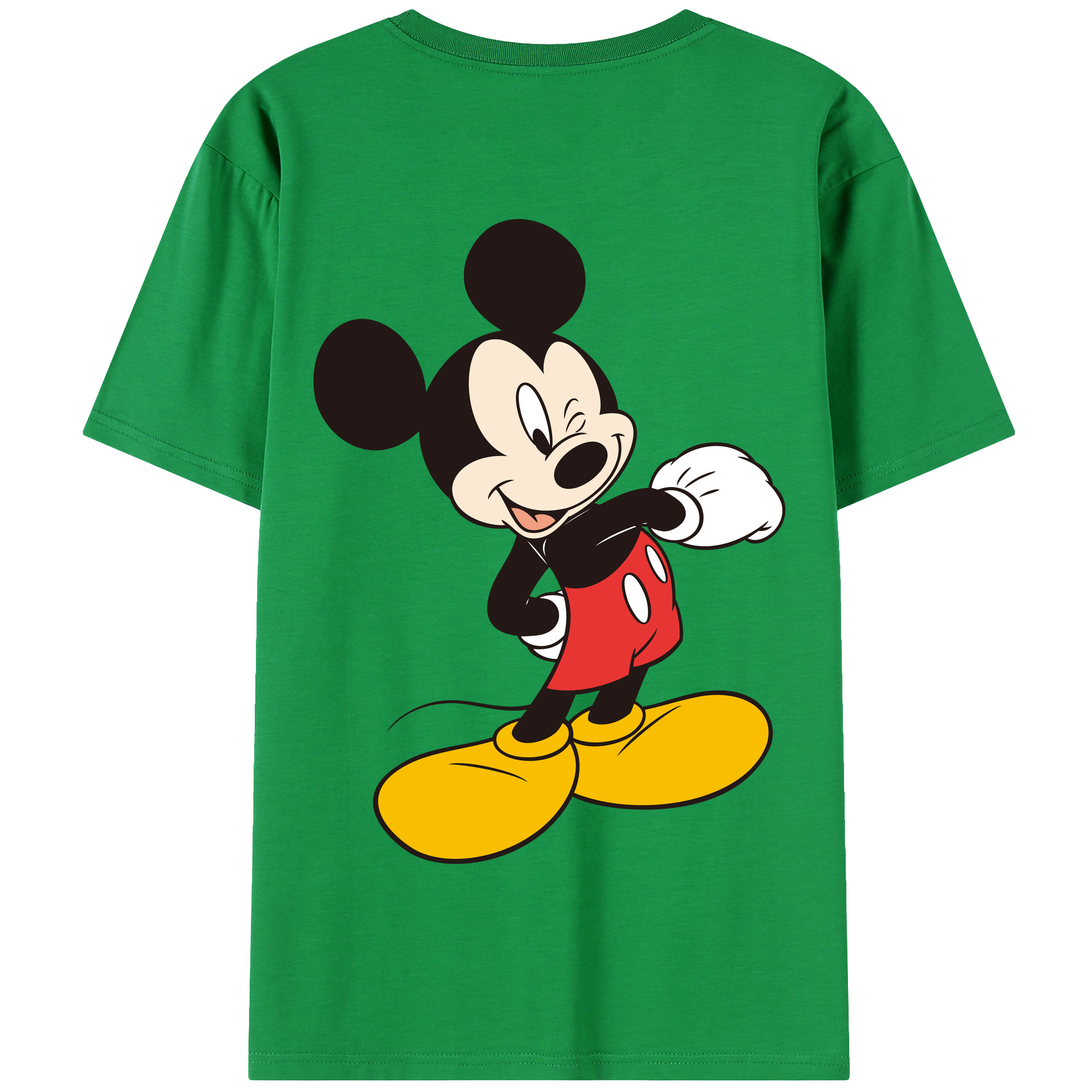 （画像用） ミッキーマウス Mickey Mouse 綿100％半袖Tシャツ（背面プリント）