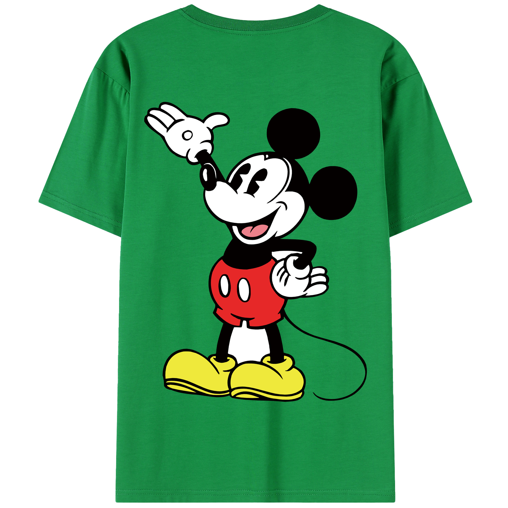 （画像用） ミッキーマウス Mickey Mouse 綿100％半袖Tシャツ（背面プリント）