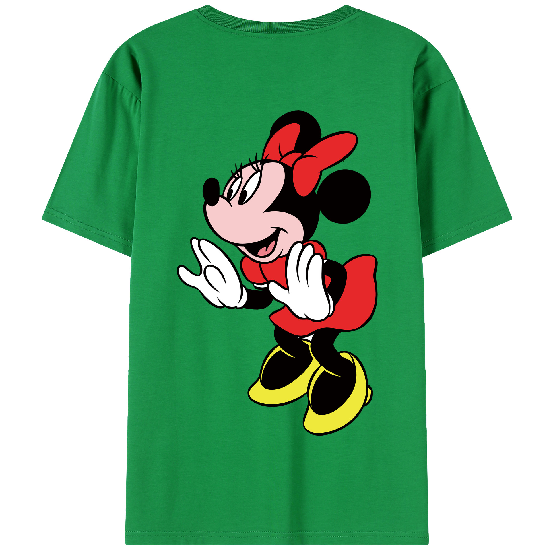 （画像用） ミッキーマウス Mickey Mouse 綿100％半袖Tシャツ（背面プリント）