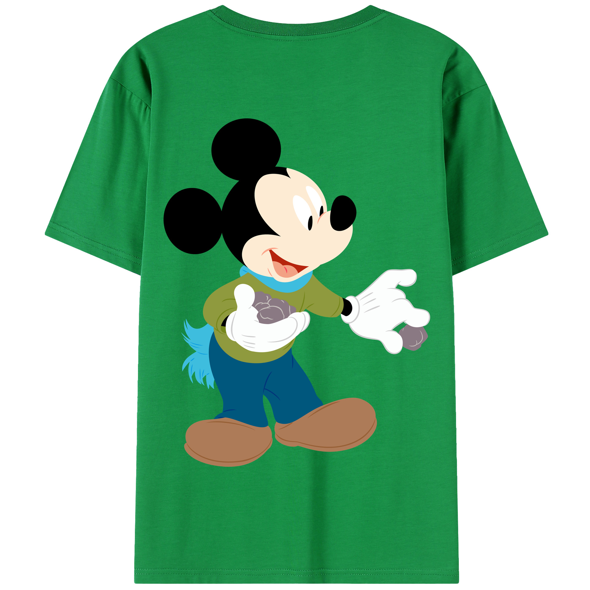 （画像用） ミッキーマウス Mickey Mouse 綿100％半袖Tシャツ（背面プリント）