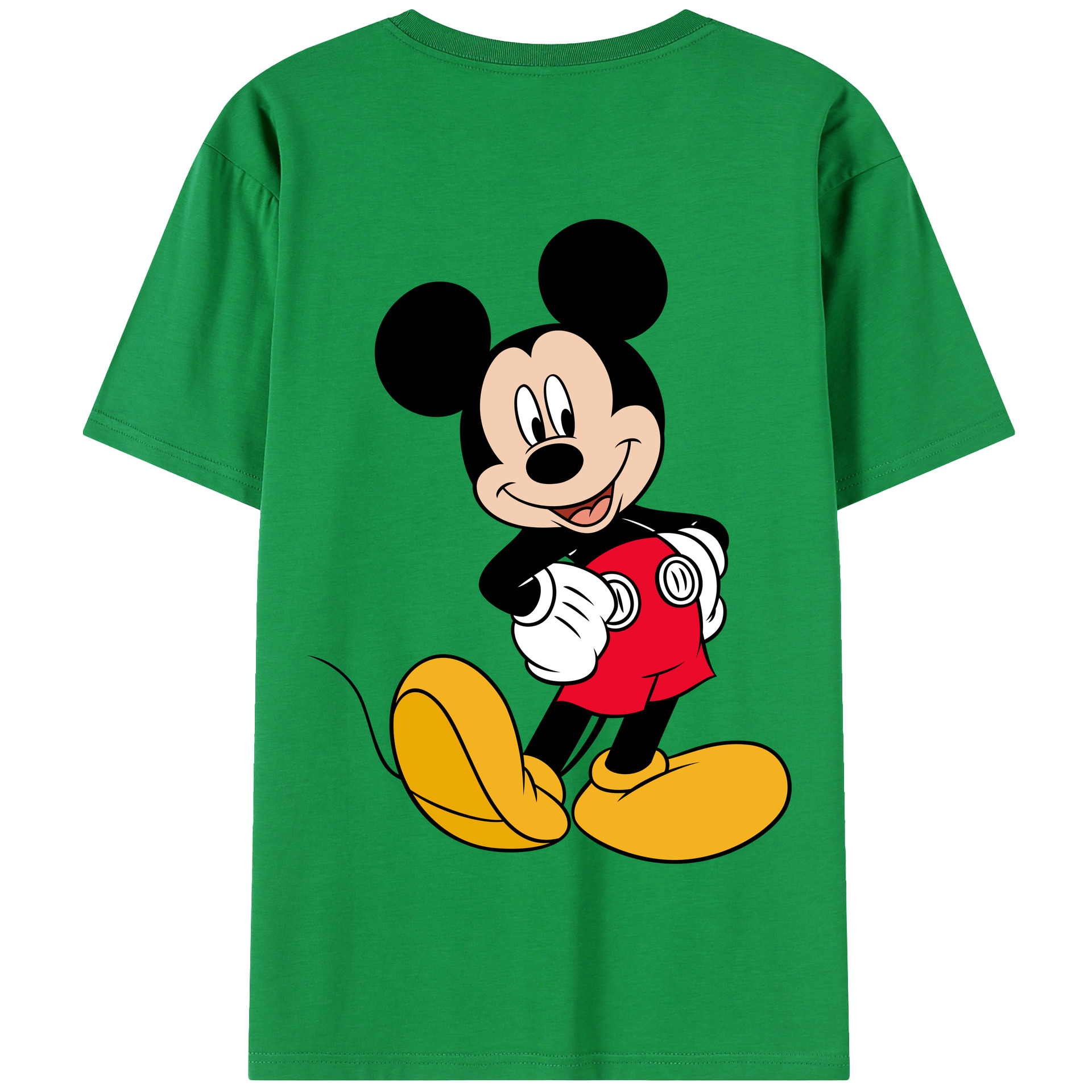 （画像用） ミッキーマウス Mickey Mouse 綿100％半袖Tシャツ（背面プリント）